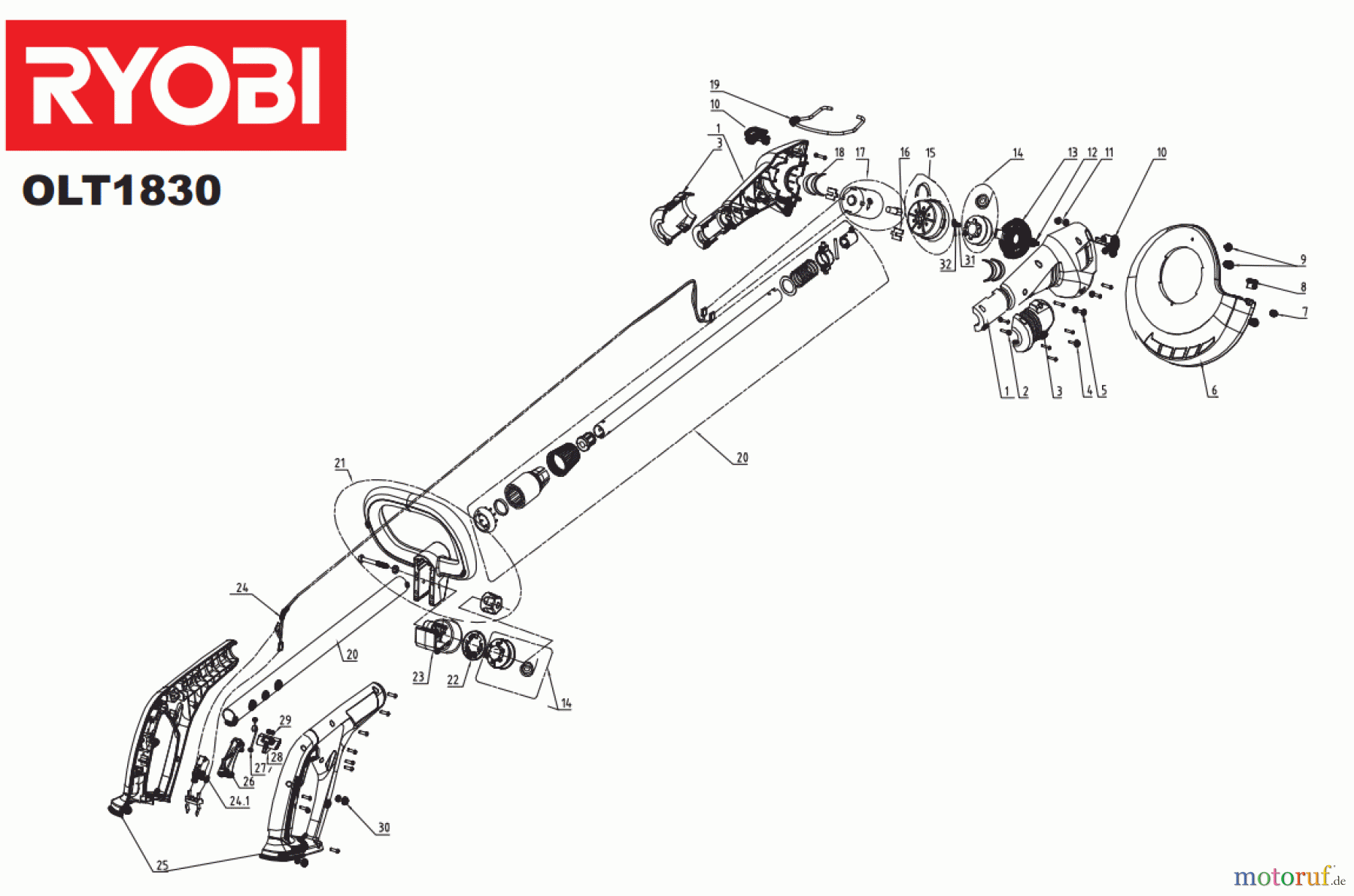 Ryobi Rasentrimmer Akku OLT1830