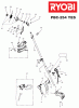 Ryobi Benzin PBC254YES Ersatzteile Seite 1