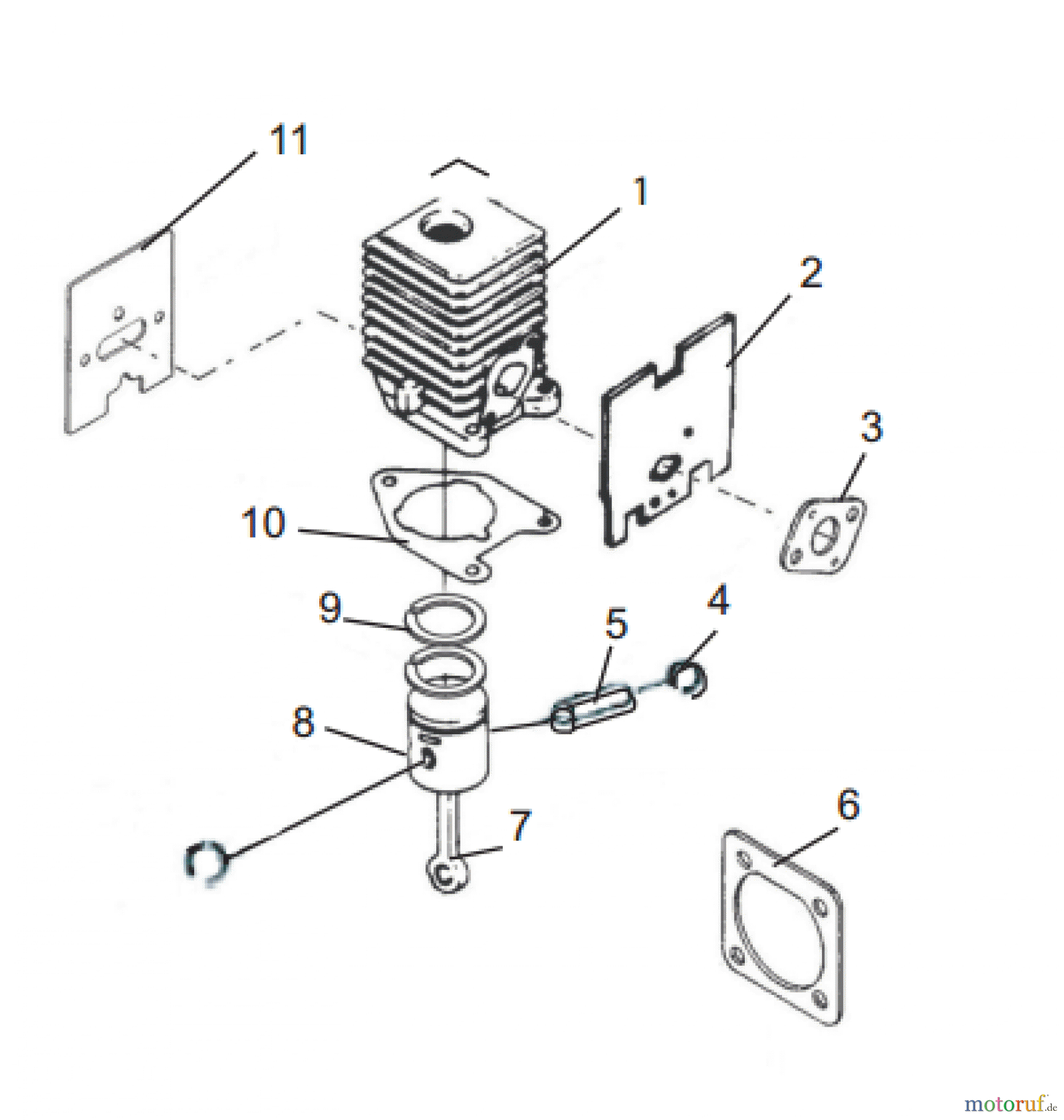 Ryobi Rasentrimmer Benzin PLT3043A Zylinder, Kolben Teil 2