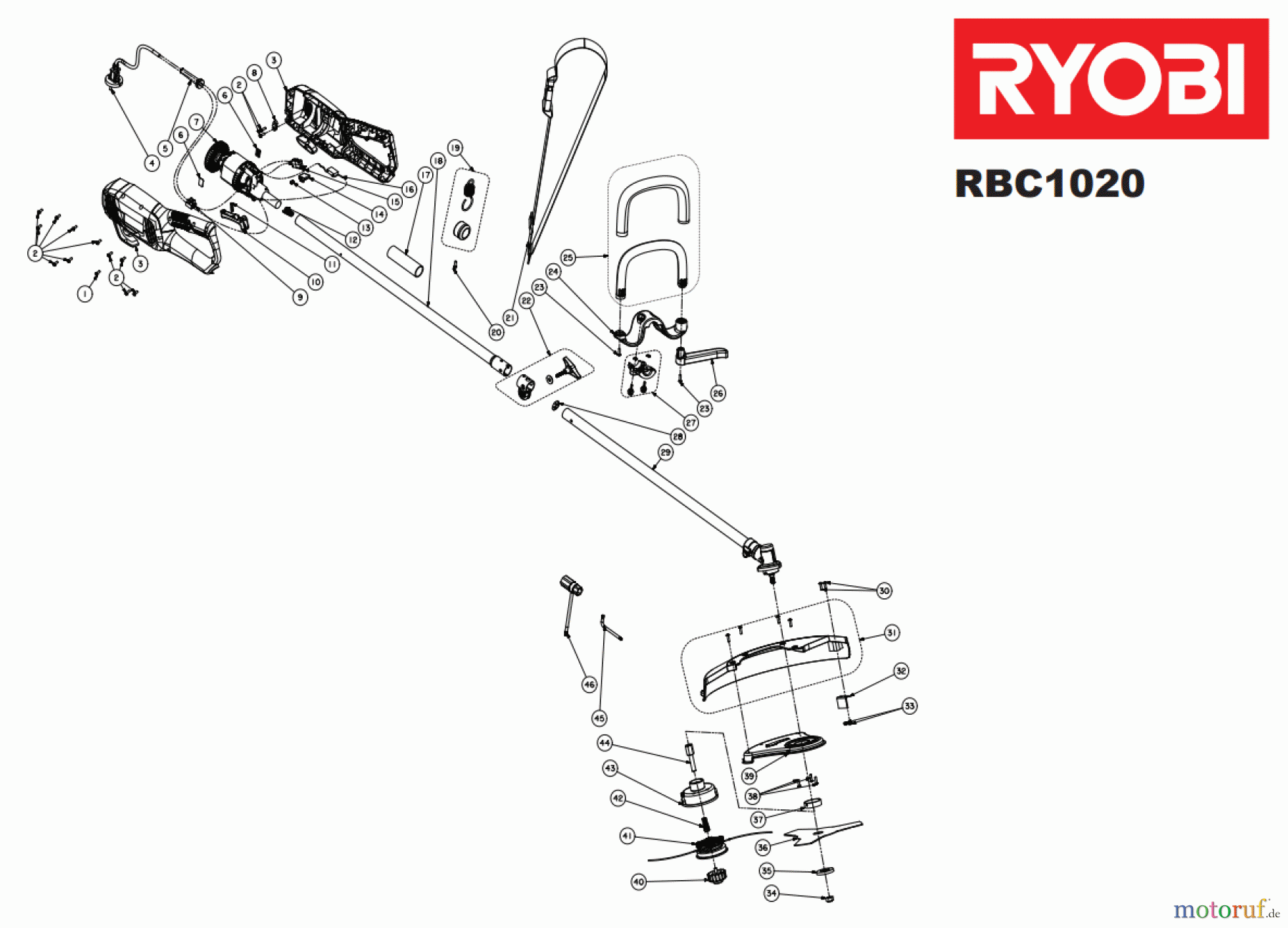 Ryobi Sensen Freischneider Elektro RBC1020