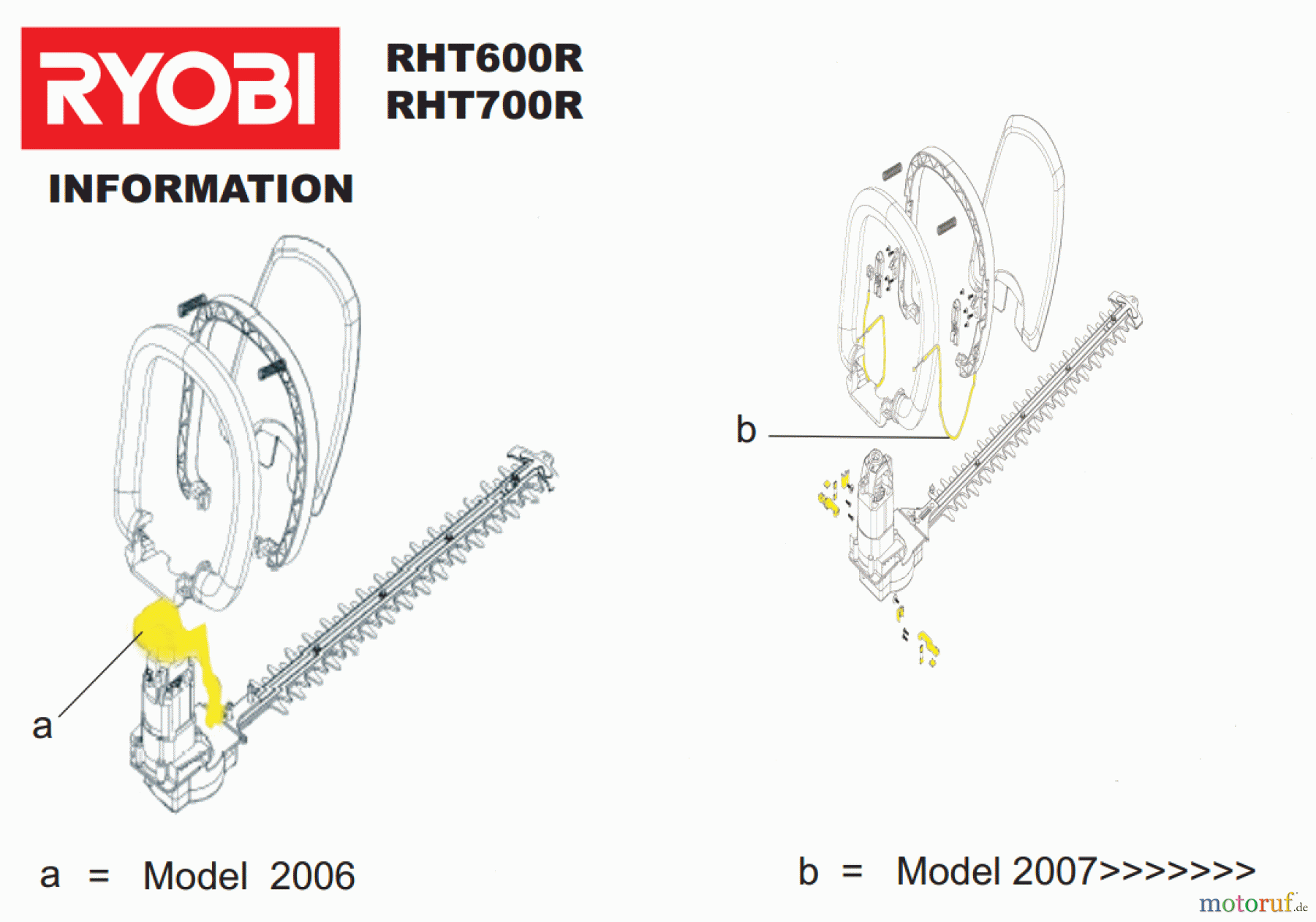 Ryobi Heckenscheren Elektro RHT600R#1 Baujahr 2006 Unterschiedliche Ausführungen