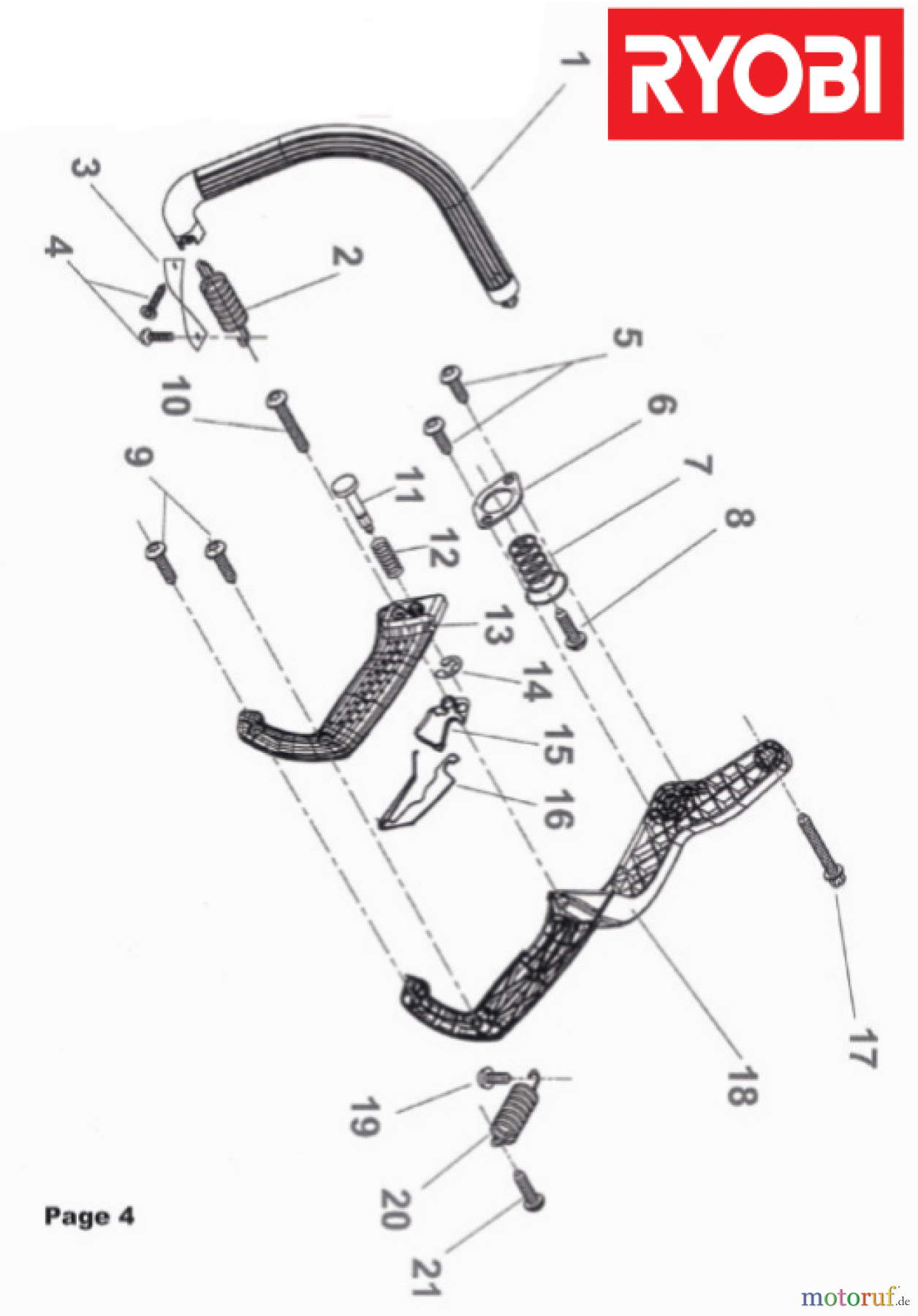 Ryobi Kettensägen Benzin PCN3335 Seite 4