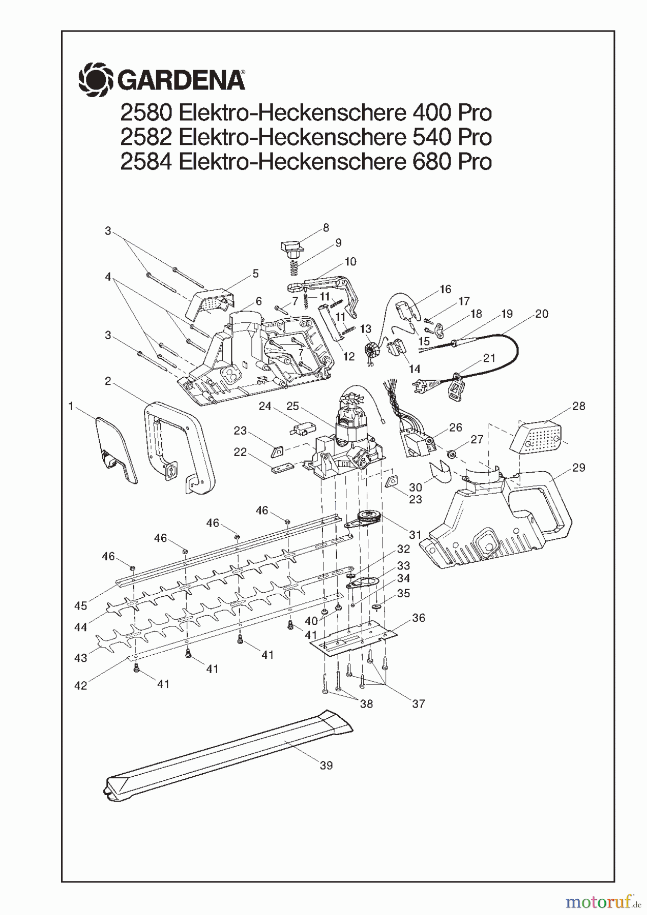  Gardena Heckenscheren Elektro-Heckenschere 400 Pro