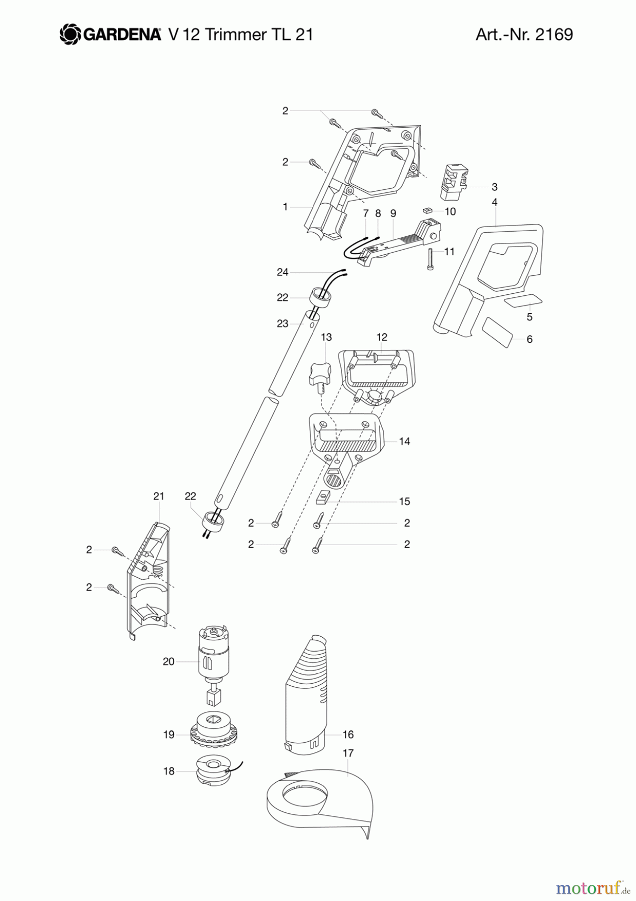  Gardena Trimmer V12 Trimmer-Set TL 21