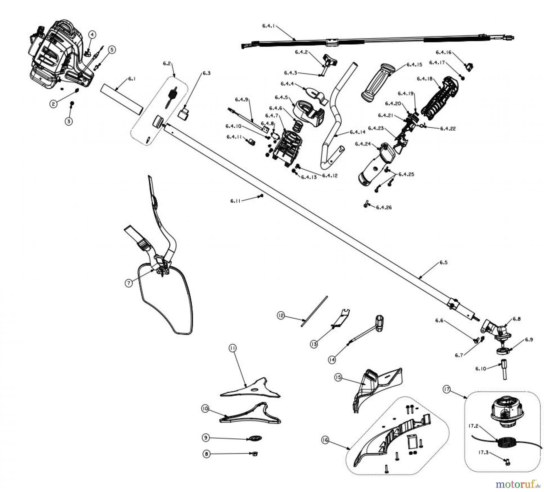Ryobi Sensen Freischneider Benzin RBC254FSB Seite 1