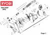 Ryobi Blasgeräte RBL26BP 26 cm³ Rückentragbares Motorgebläse Ersatzteile Seite 1