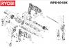 Ryobi Bohrschrauber mit Schlagbohrfunktion Ersatzteile RPD1010-K