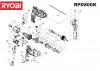 Ryobi Bohrschrauber mit Schlagbohrfunktion Ersatzteile RPD800-K
