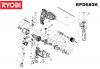 Ryobi Bohrschrauber mit Schlagbohrfunktion Ersatzteile RPD680-K