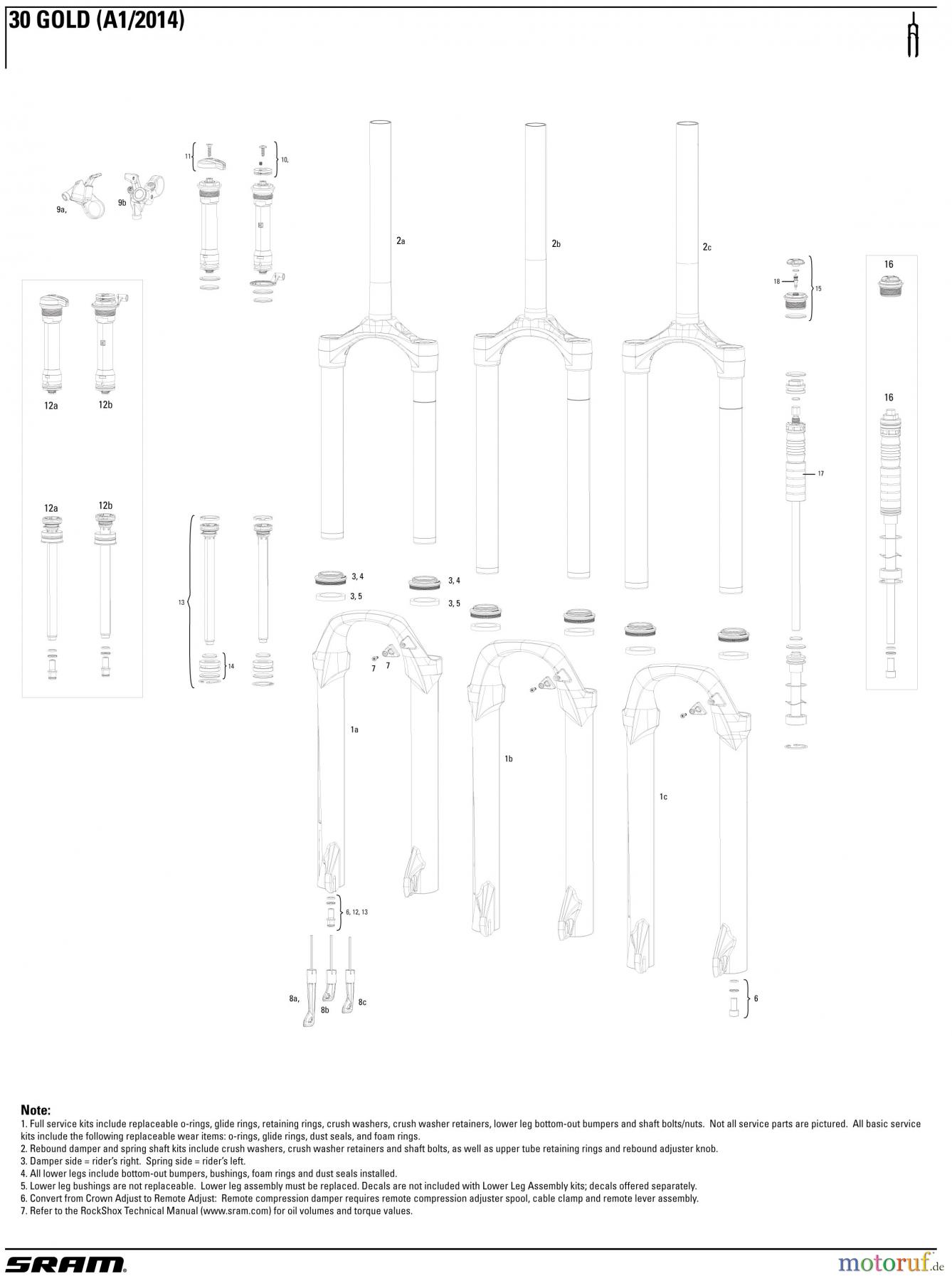  Sram RockShox 30 GOLD (A1/2014)