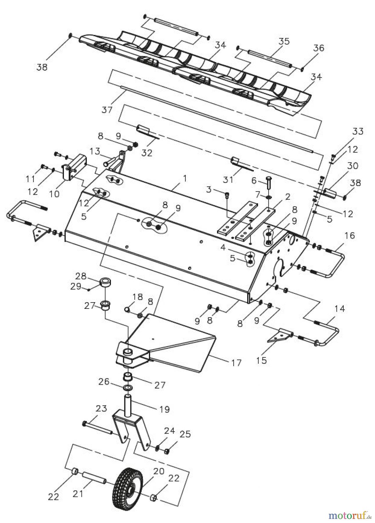  Tielbürger Vertikutierer tv920 Gehäuse