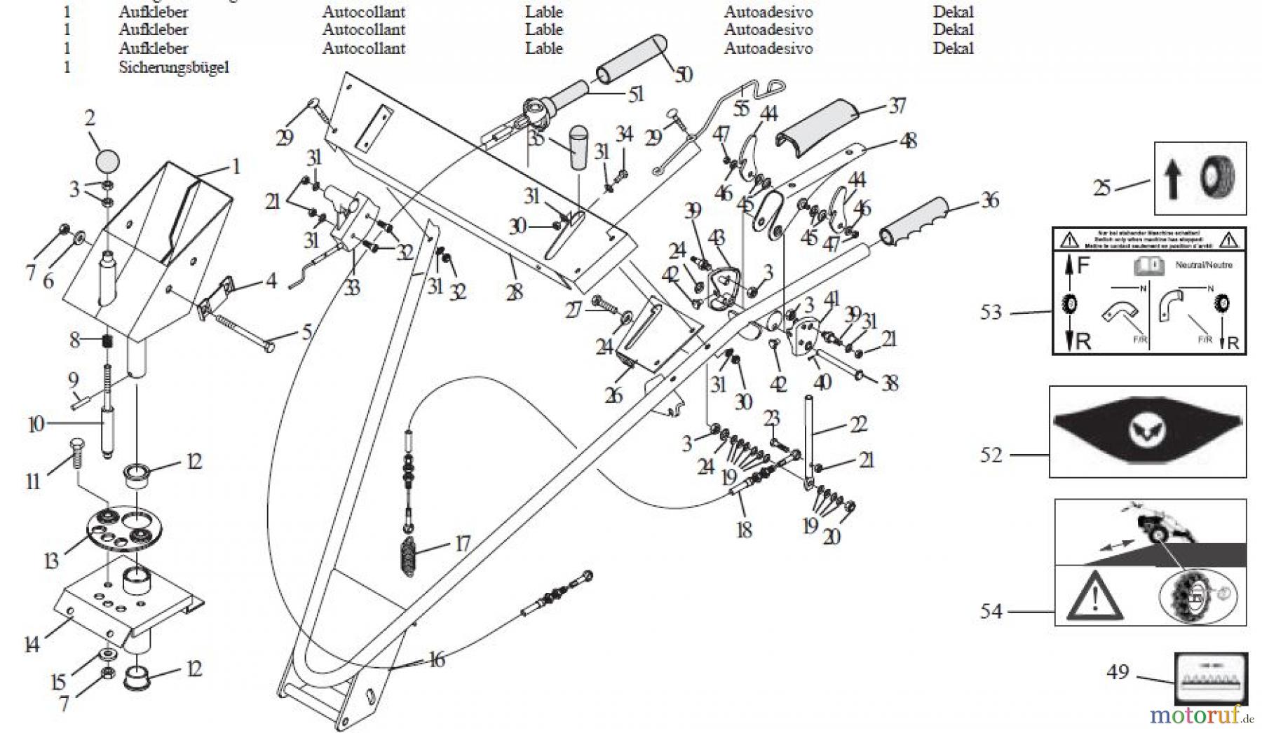  Tielbürger Wiesenmäher t70 Lenker