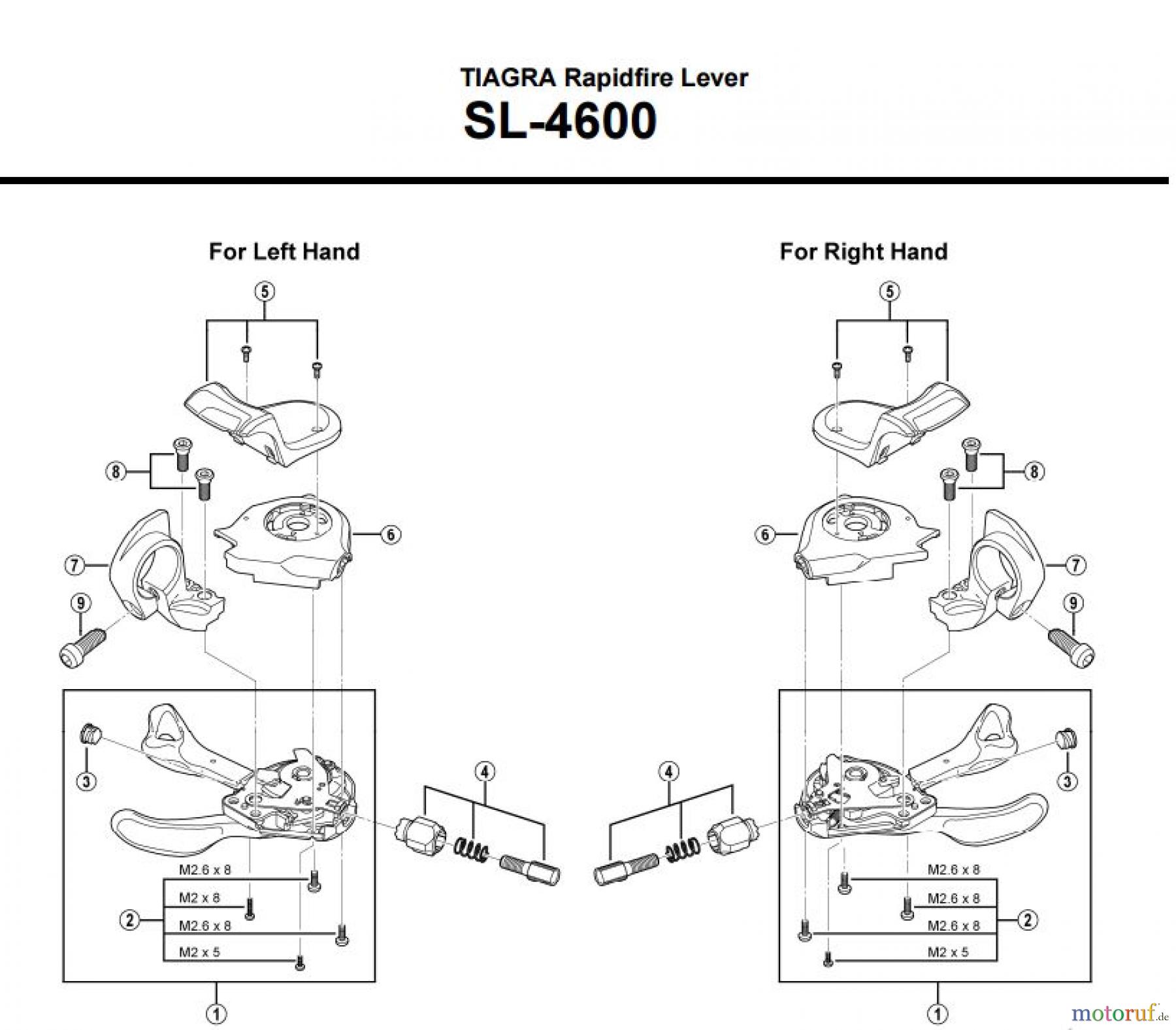 Shimano SL Shift Lever - Schalthebel SL-4600 TIAGRA Rapidfire Lever