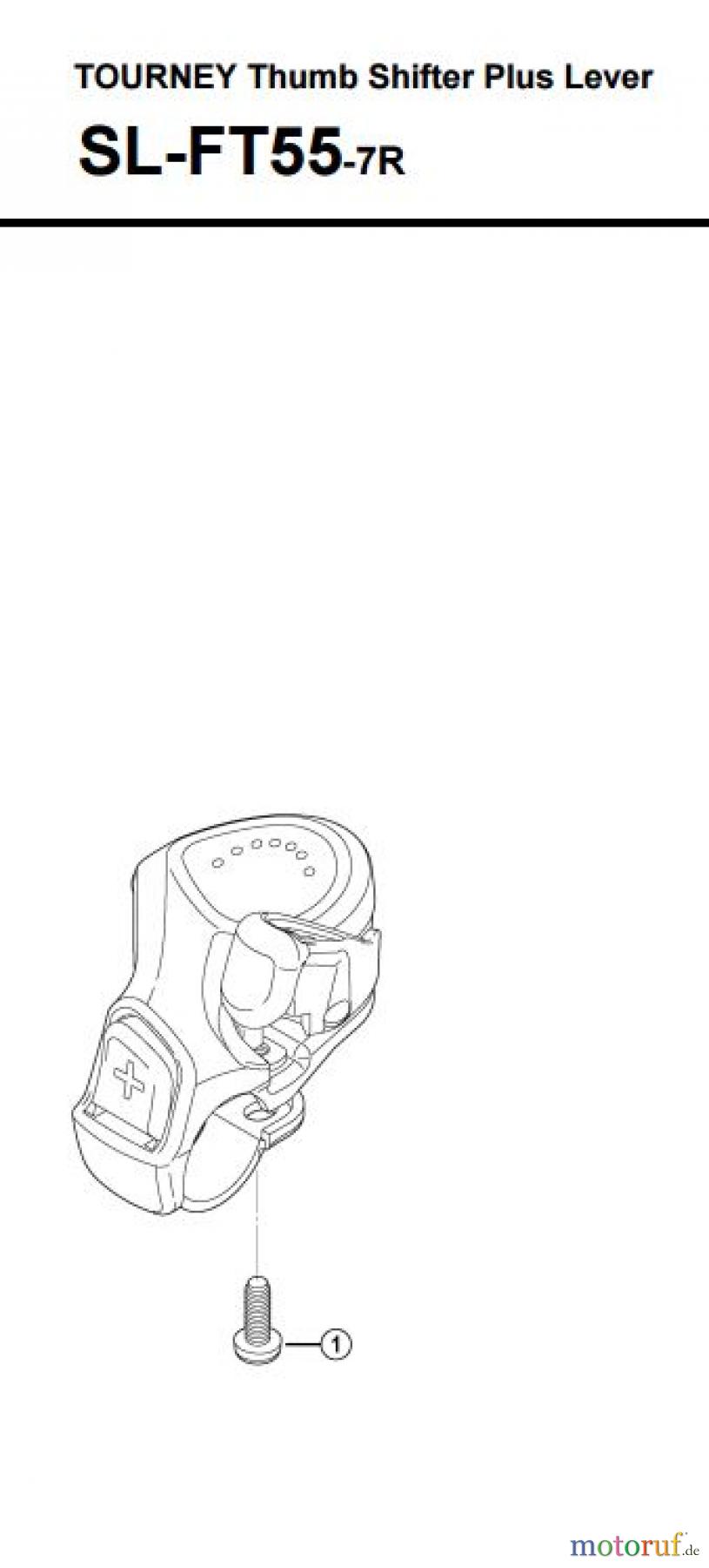 Shimano SL Shift Lever - Schalthebel SL-FT55-7R TOURNEY Thumb Shifter Plus Lever
