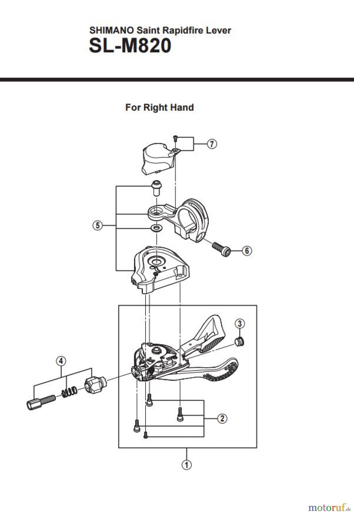 Shimano SL Shift Lever - Schalthebel SL-M820 -3393 SHIMANO Saint Rapidfire Lever