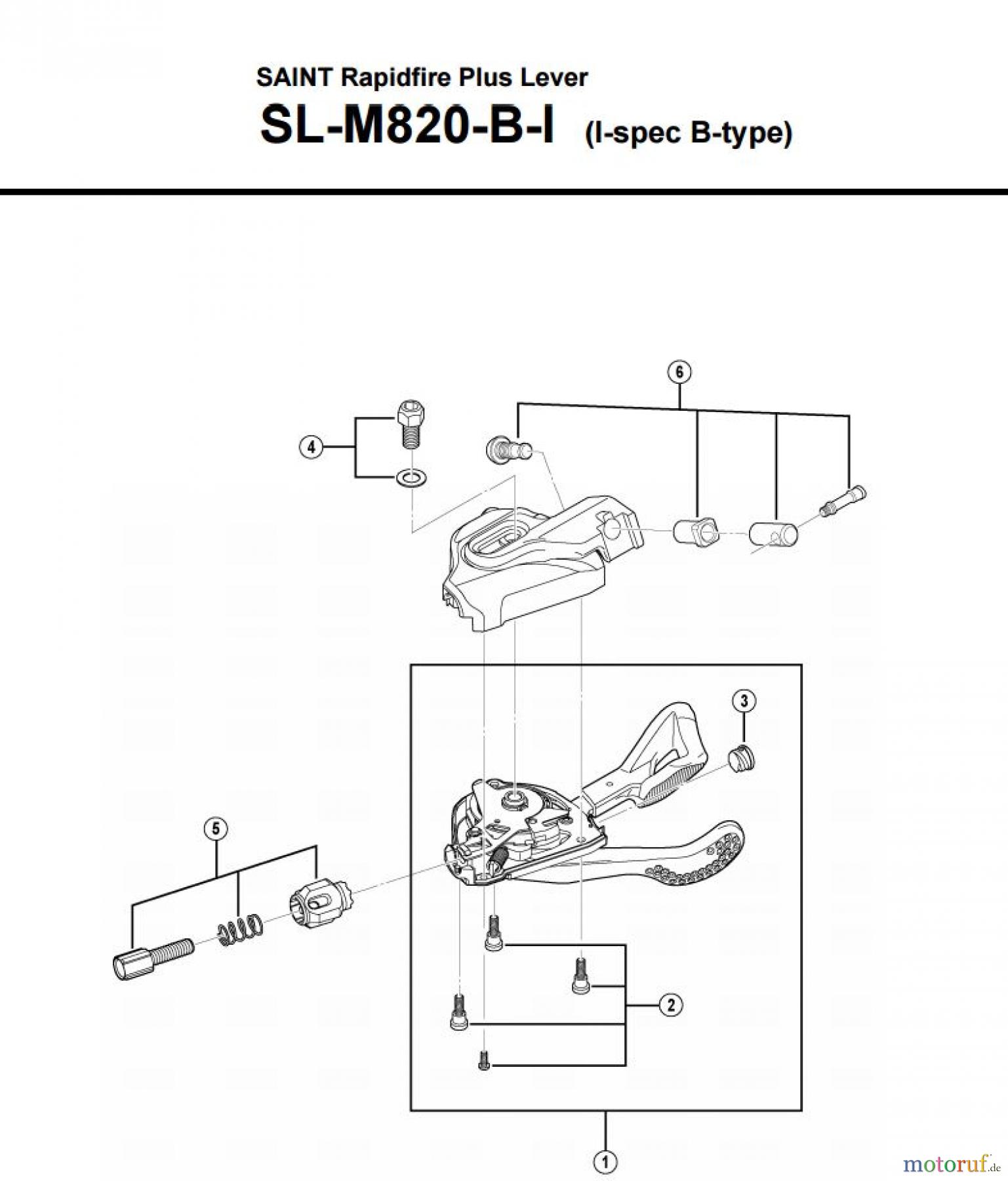 Shimano SL Shift Lever - Schalthebel SL-M820-B-I (I-spec B-type) SAINT Rapidfire Plus Lever