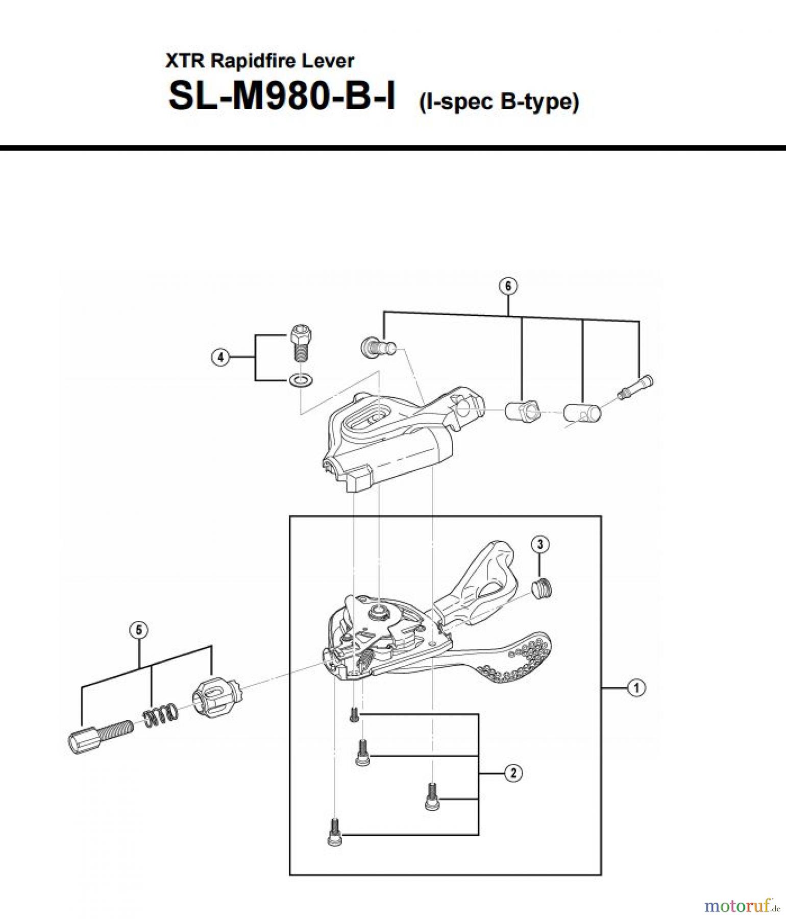 Shimano SL Shift Lever - Schalthebel SL-M980-B-I-3615