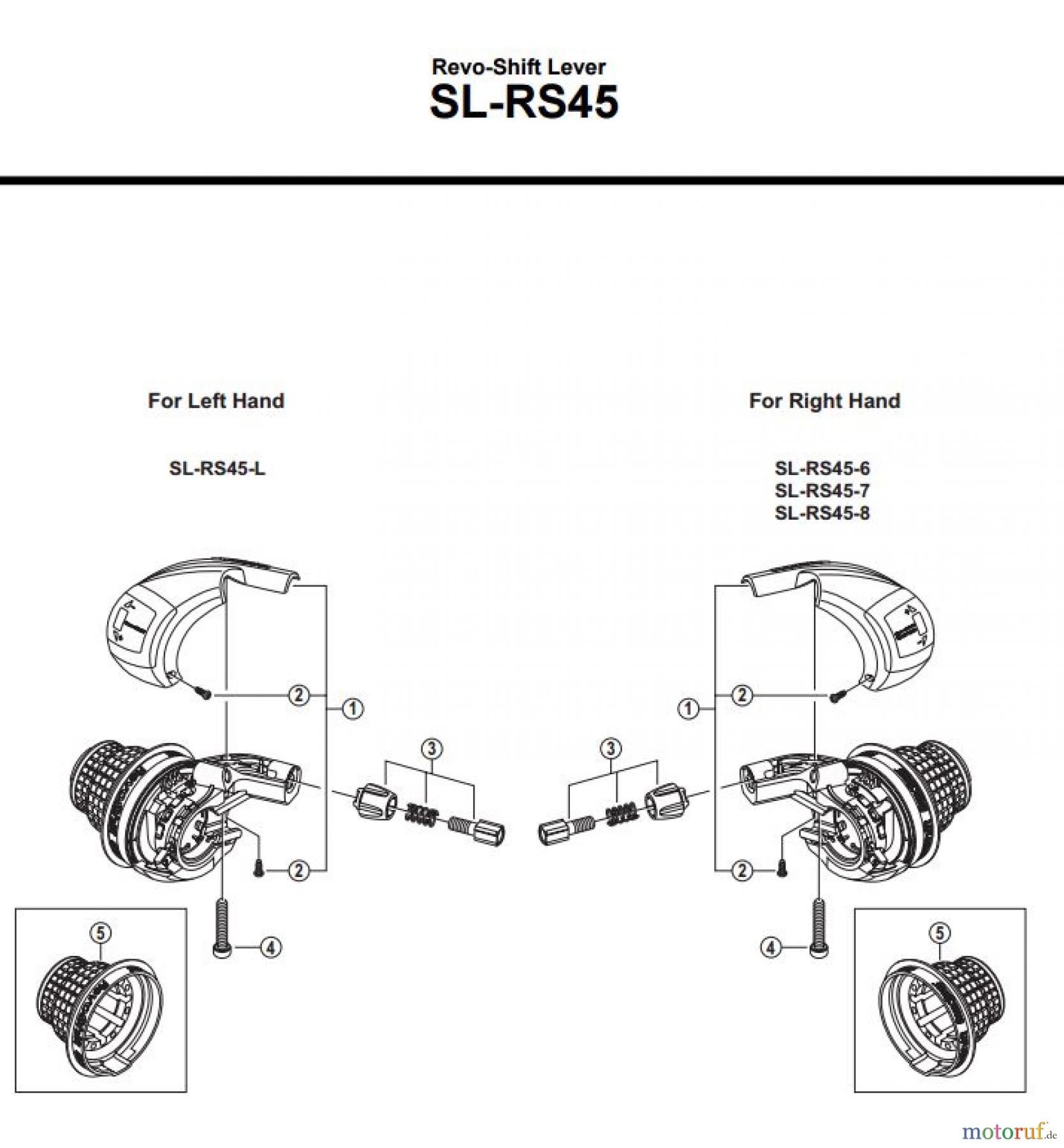 Shimano SL Shift Lever - Schalthebel SL-RS45 -3365A