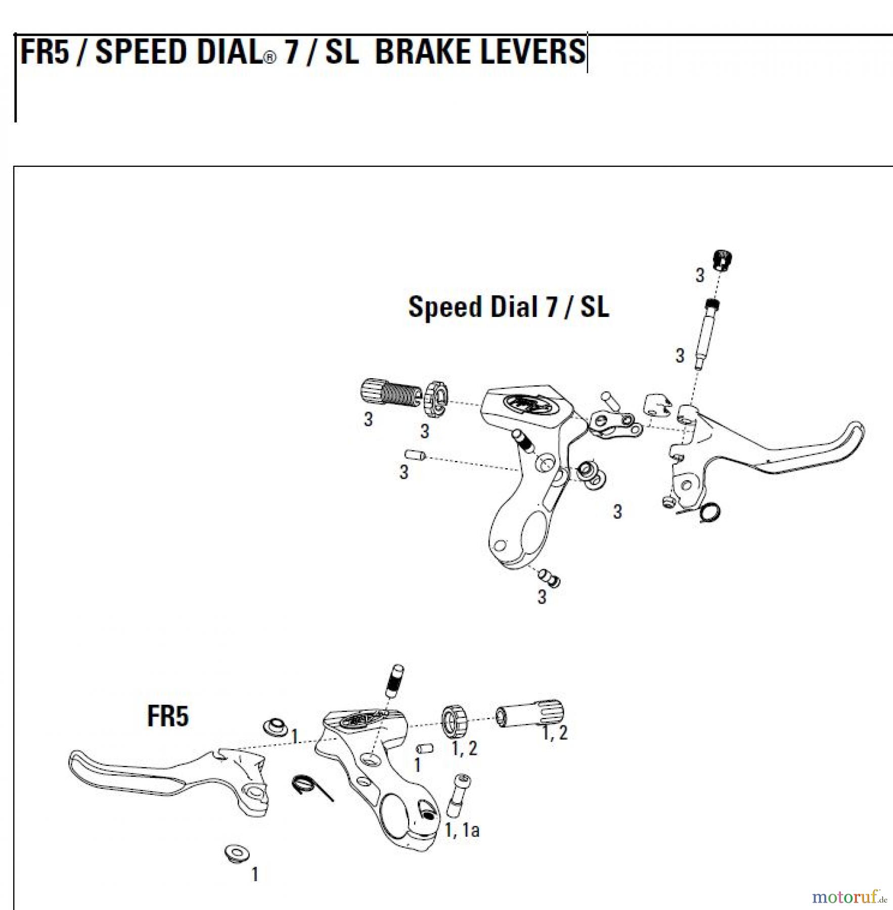 Sram avid BRAKE LEVERS FR5 / SPEED DIAL® 7 / SL BRAKE LEVERS