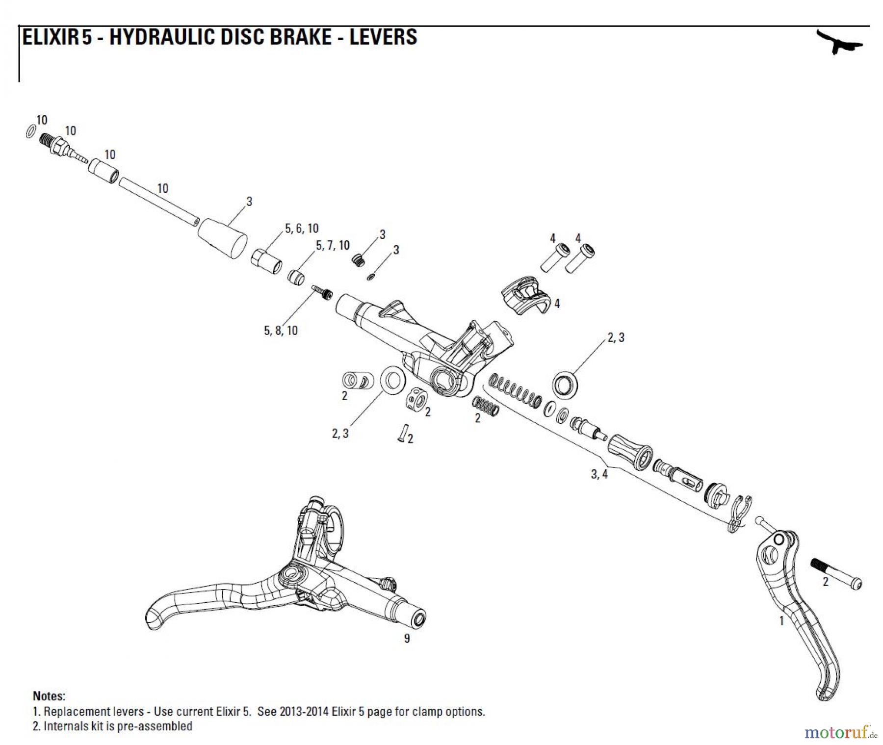 Sram avid HYDRAULIC DISC BRAKE - LEVERS ELIXIR 5 - HYDRAULIC DISC BRAKE - LEVERS