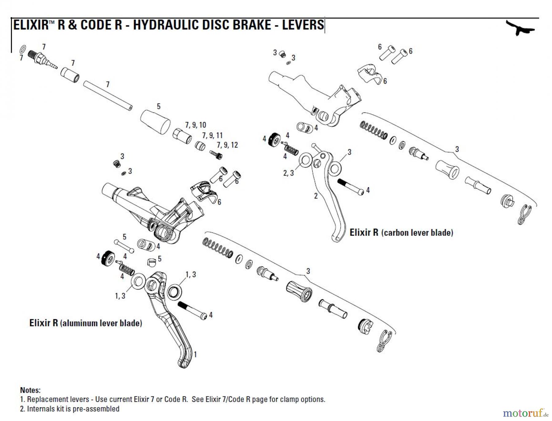 Sram avid HYDRAULIC DISC BRAKE - LEVERS ELIXIR™ R & CODE R - HYDRAULIC DISC BRAKE - LEVERS