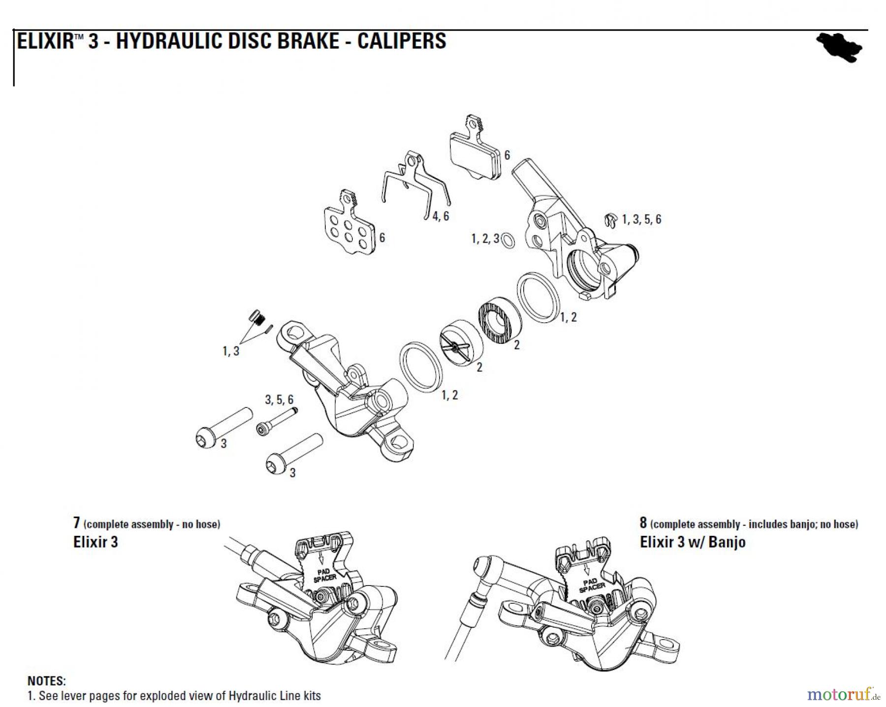 Sram avid HYDRAULIC DISC BRAKE - CALIPERS ELIXIR™ 3 - HYDRAULIC DISC BRAKE - CALIPERS