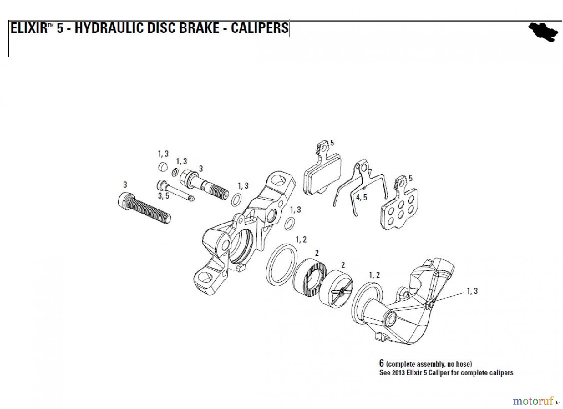 Sram avid HYDRAULIC DISC BRAKE - CALIPERS ELIXIR™ 5 - HYDRAULIC DISC BRAKE - CALIPERS