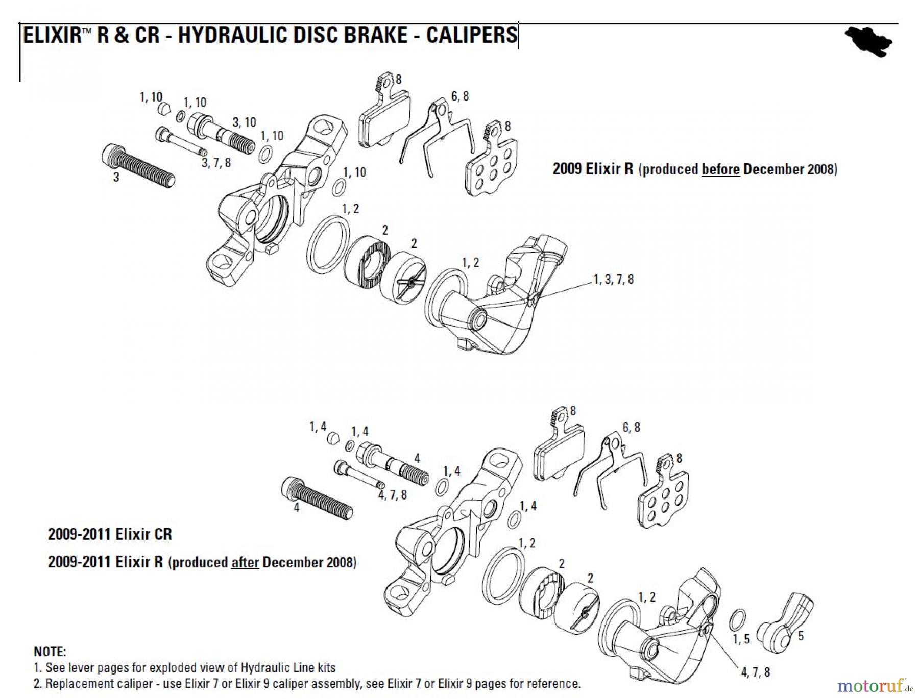 Sram avid HYDRAULIC DISC BRAKE - CALIPERS ELIXIR™ R & CR - HYDRAULIC DISC BRAKE - CALIPERS