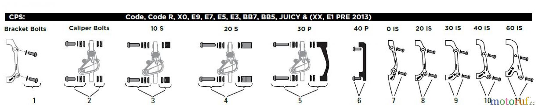 Sram avid BRACKETS & HARDWARE MOUNTING BRACKETS & TOWERS/SPACERS / HARDWARE CPS: Code, Code R, X0, E9, E7, E5, E3, BB7, BB5, JUICY & (XX, E1 PRE 2013)