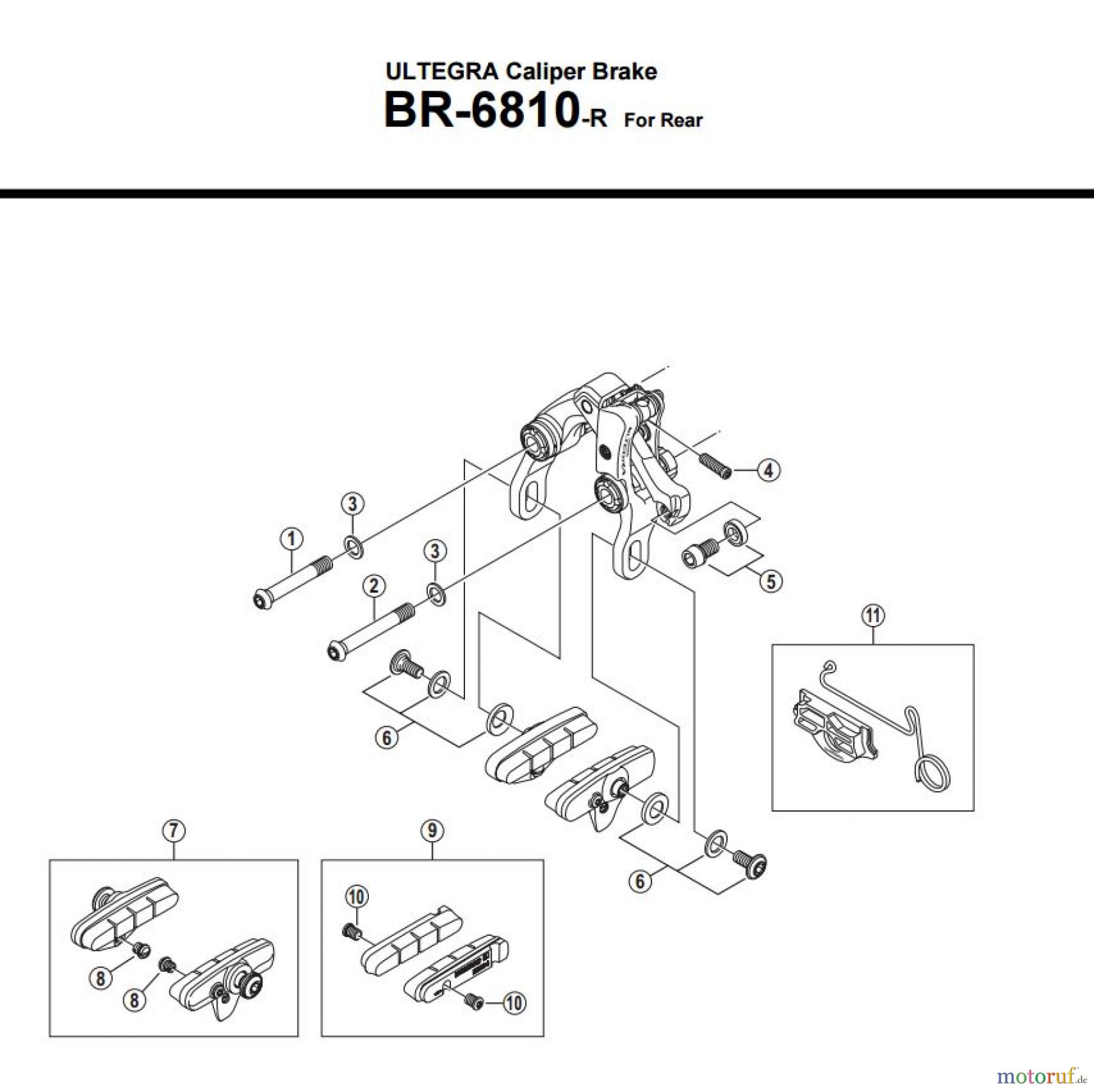 Shimano BR Brake - Bremse BR-6810-R -3601 ULTEGRA Caliper Brake