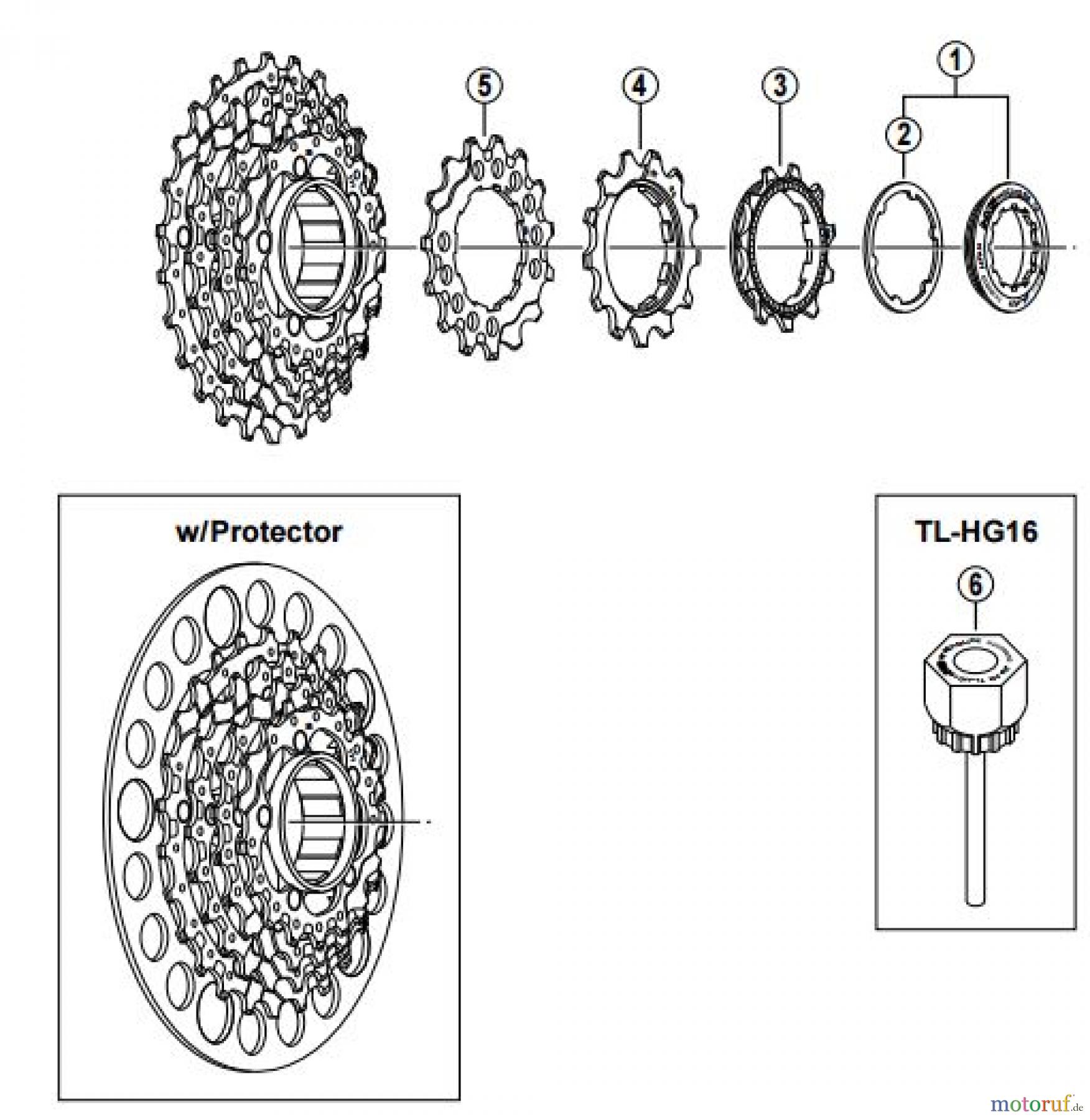 Shimano CS Cassette / Zahnkranz CS-AR01 SHIMANO AIRLINES Cassette Sprocket