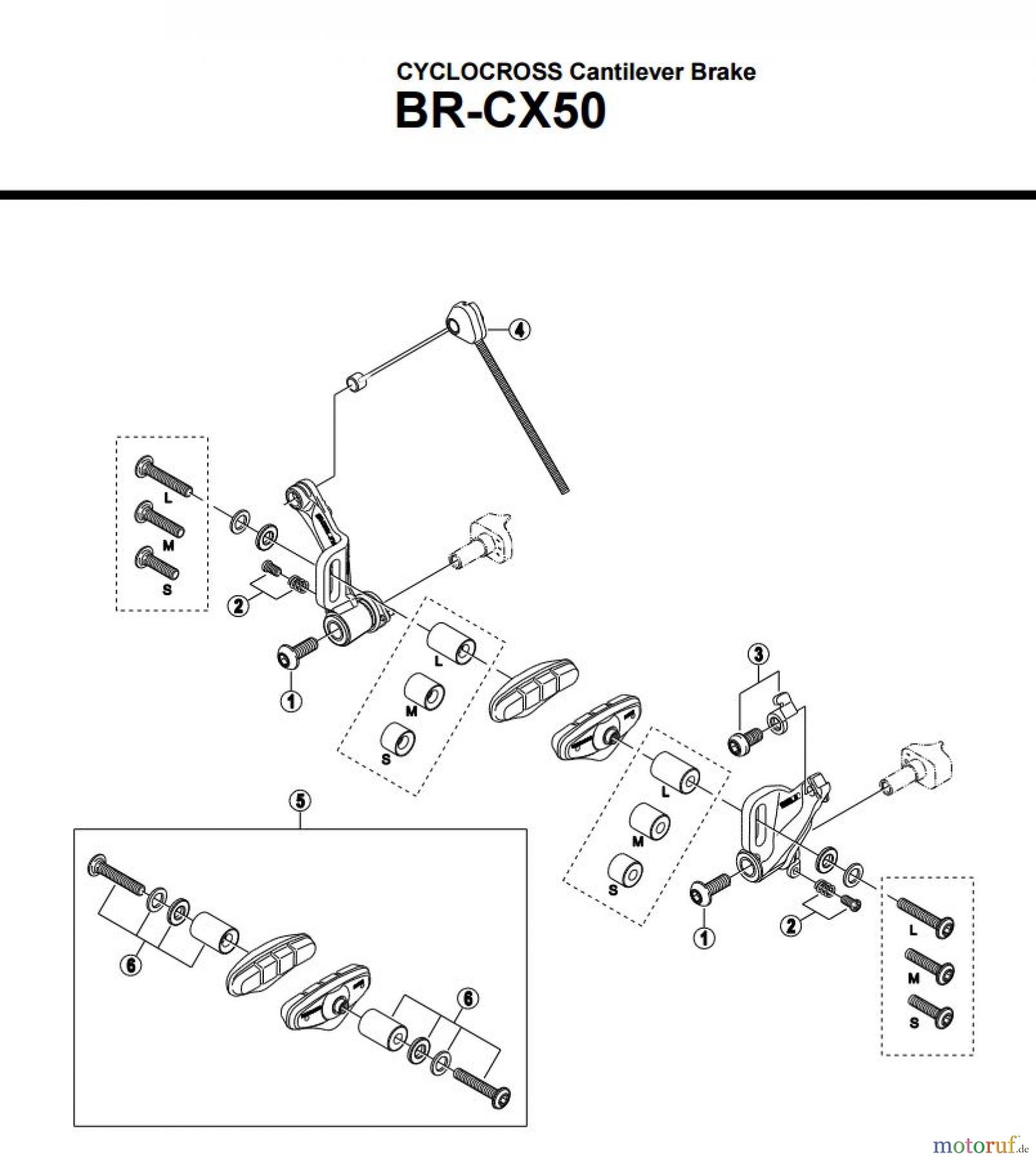Shimano BR Brake - Bremse BR-CX50 -3222A CYCLOCROSS Cantilever Brake
