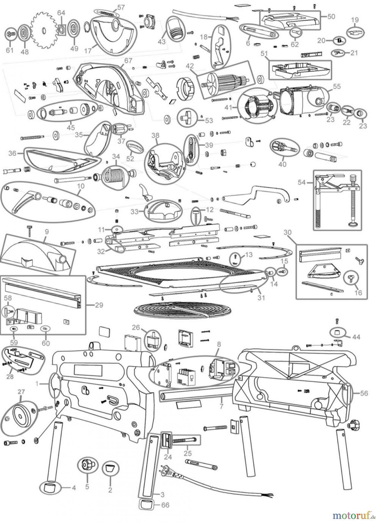  Güde Holzbearbeitung Kapp- & Gehrungssägen TISCH/KAPP/GEHRUNGSSÄGE GFO 1401 - 55174 FSL55174-01