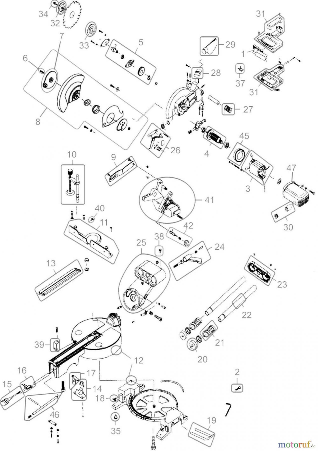 Güde Holzbearbeitung Radialkappsägen RADIALKAPPSÄGE GRK 210/300 - 55006 FSL55006-01