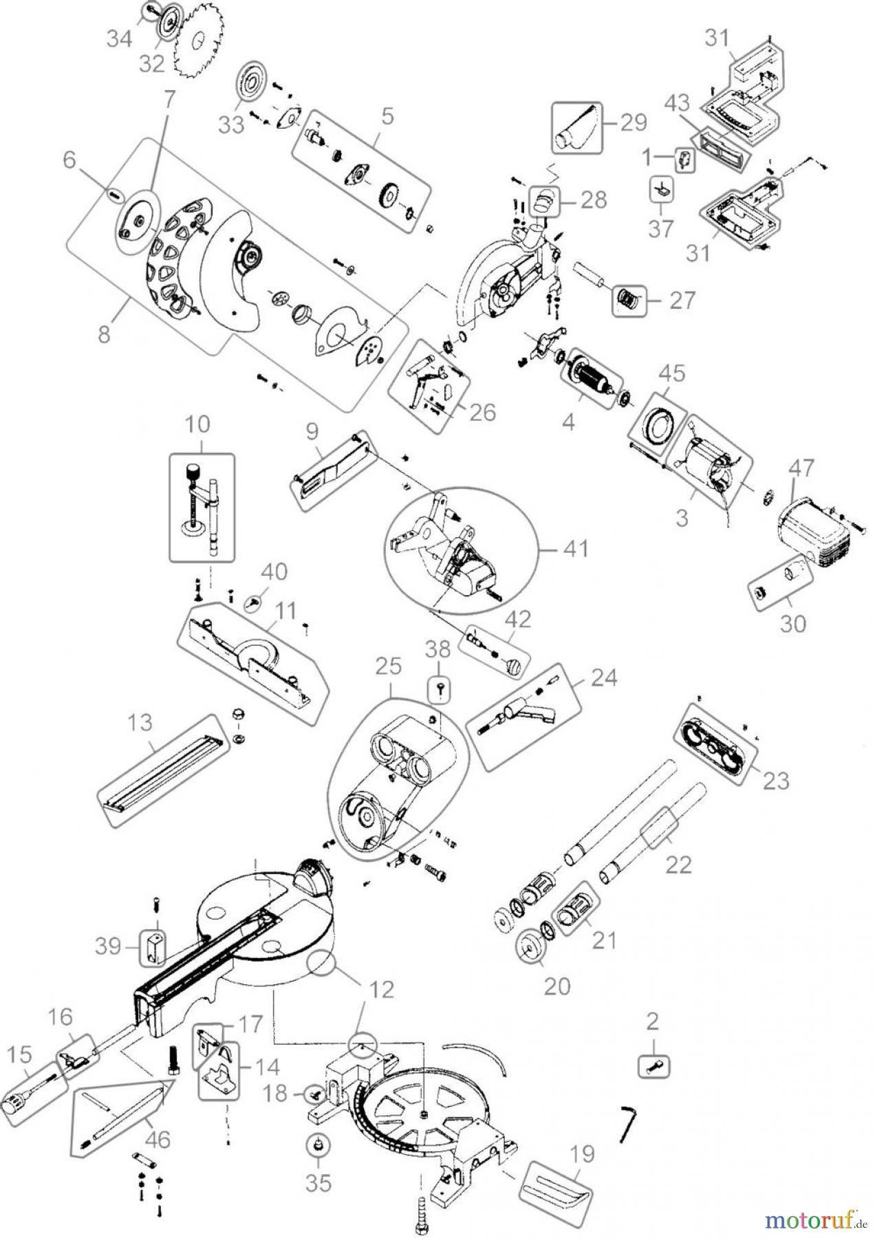 Güde Holzbearbeitung Radialkappsägen RADIALKAPPSÄGE GRK 210/300 - 55006 FSL55006-03