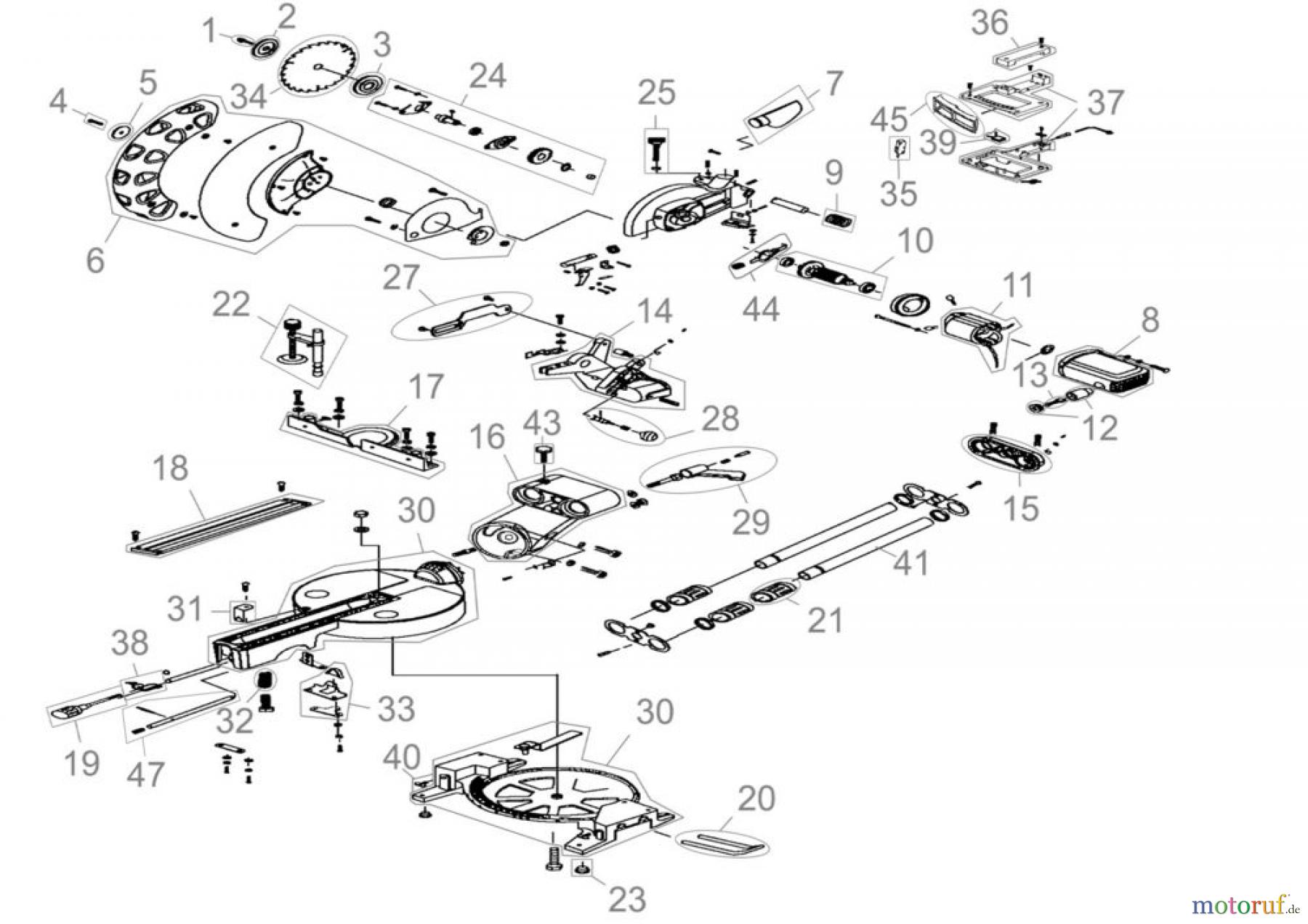 Güde Holzbearbeitung Radialkappsägen RADIALKAPPSÄGE GRK 250/300 LP - 55020 FSL55020-05