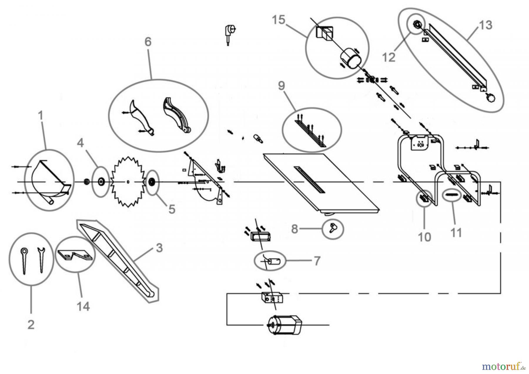 Güde Holzbearbeitung Tischkreissägen TISCHKREISSÄGE GTK 800 - 55146 FSL55146-01