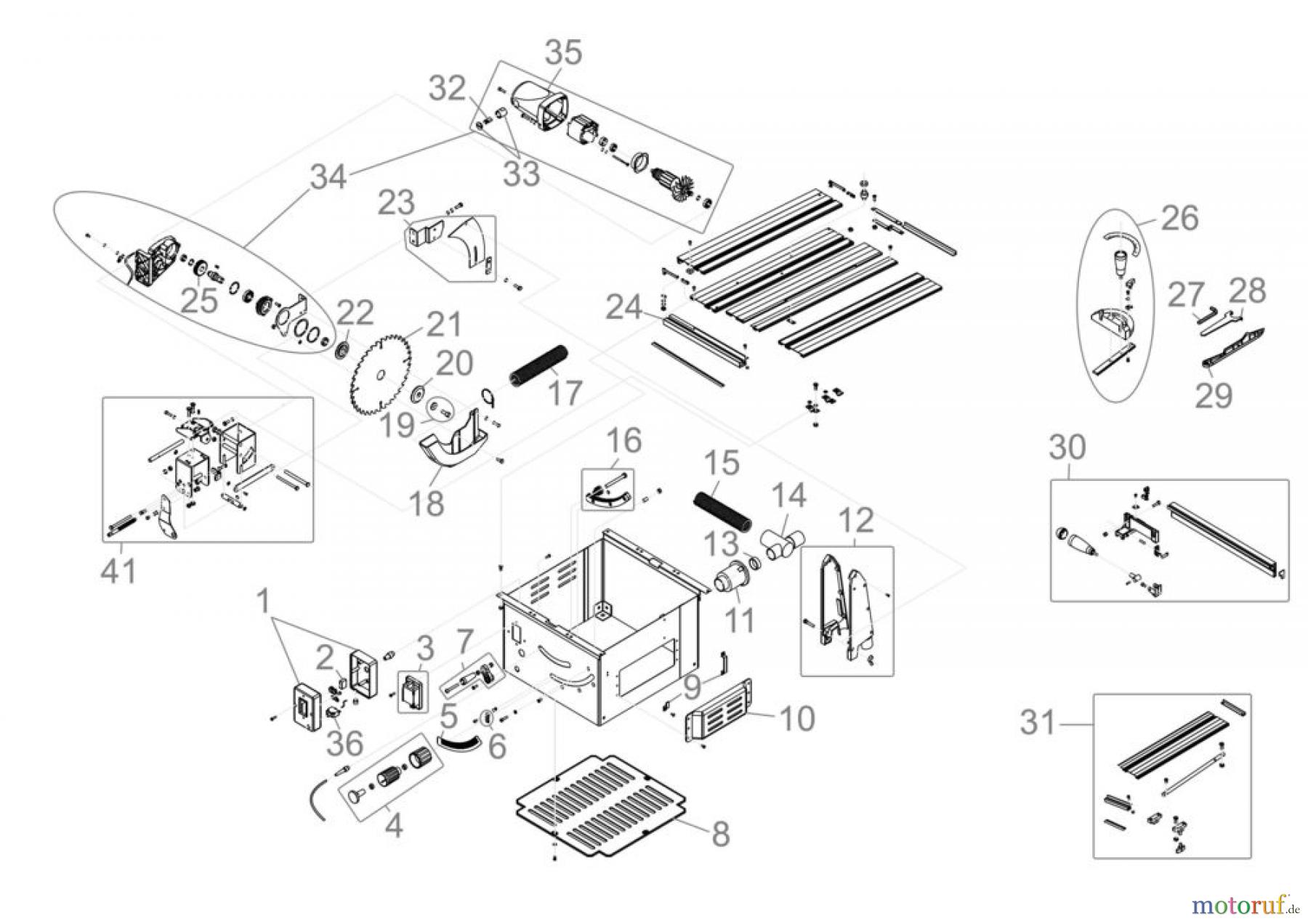  Güde Holzbearbeitung Tischkreissägen TISCHKREISSÄGE TK 2500 - 55187 FSL55187-01