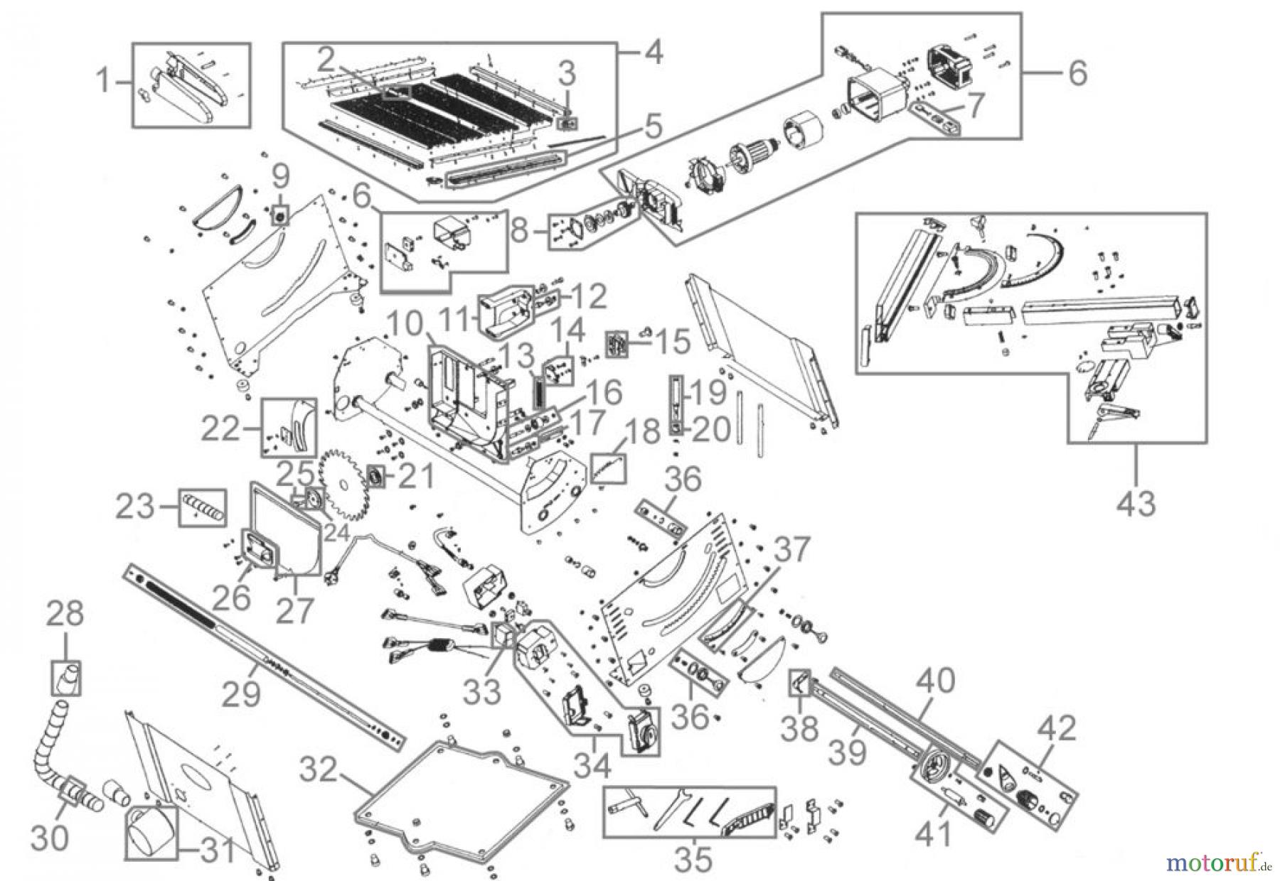  Güde Holzbearbeitung Tischkreissägen UNTERFLURZUGSÄGE GUKS 2100 - 55000 FSL55000-01