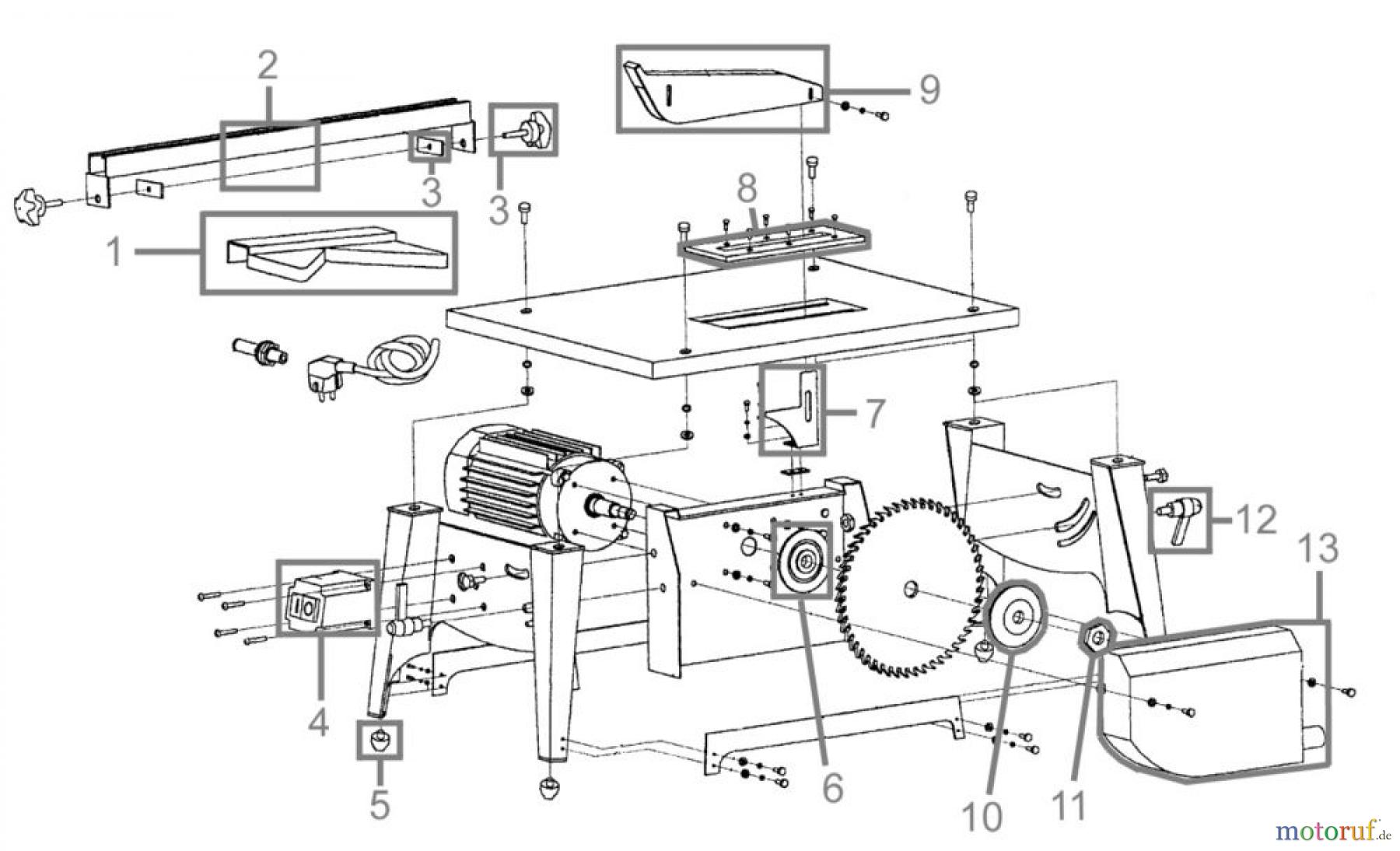  Güde Holzbearbeitung Tischkreissägen TISCHKREISSÄGE GTK 721 - 55046 FSL55046-02