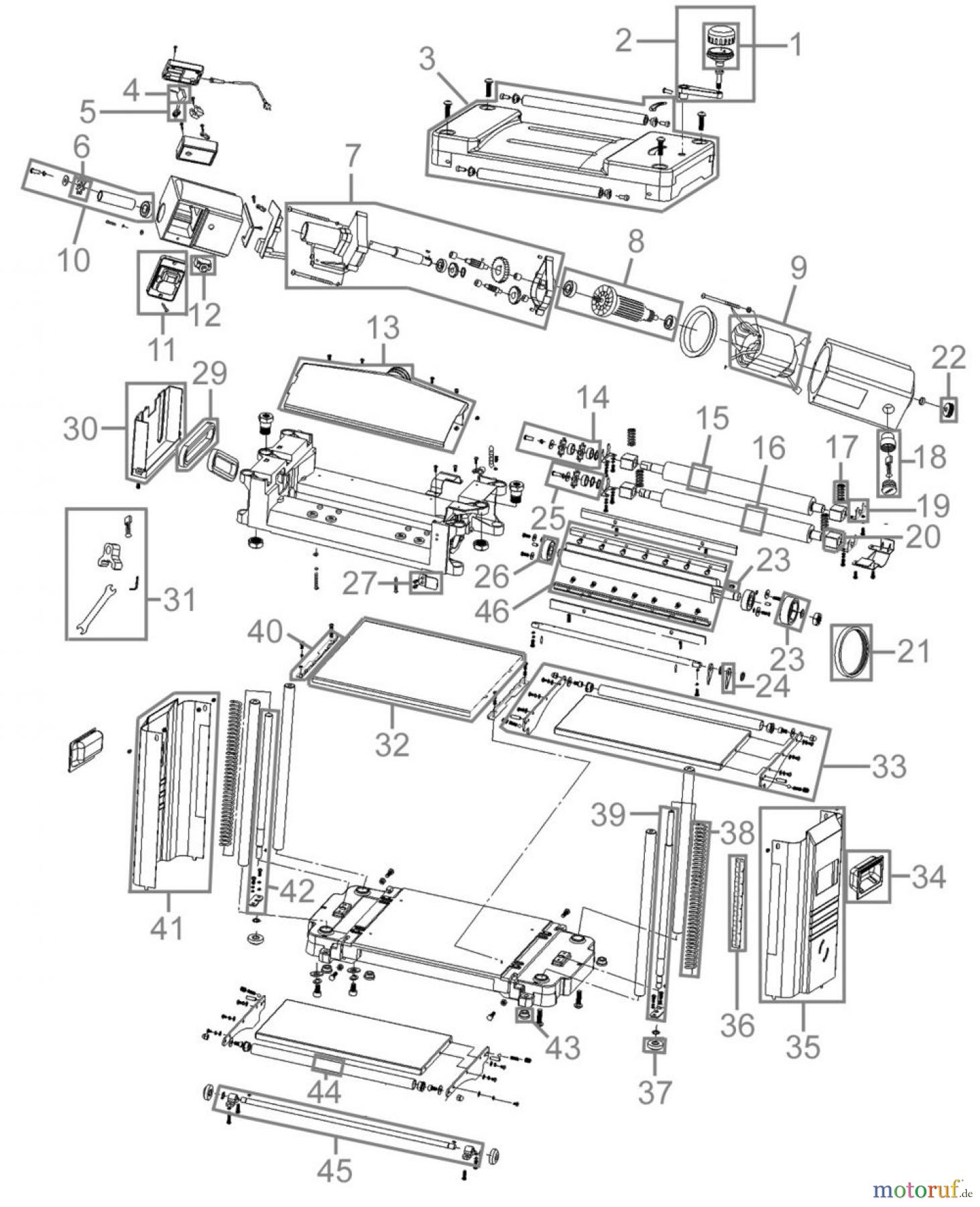 Güde Holzbearbeitung Hobelmaschinen DICKENHOBEL GMH 2000 - 55008 FSL55008-01