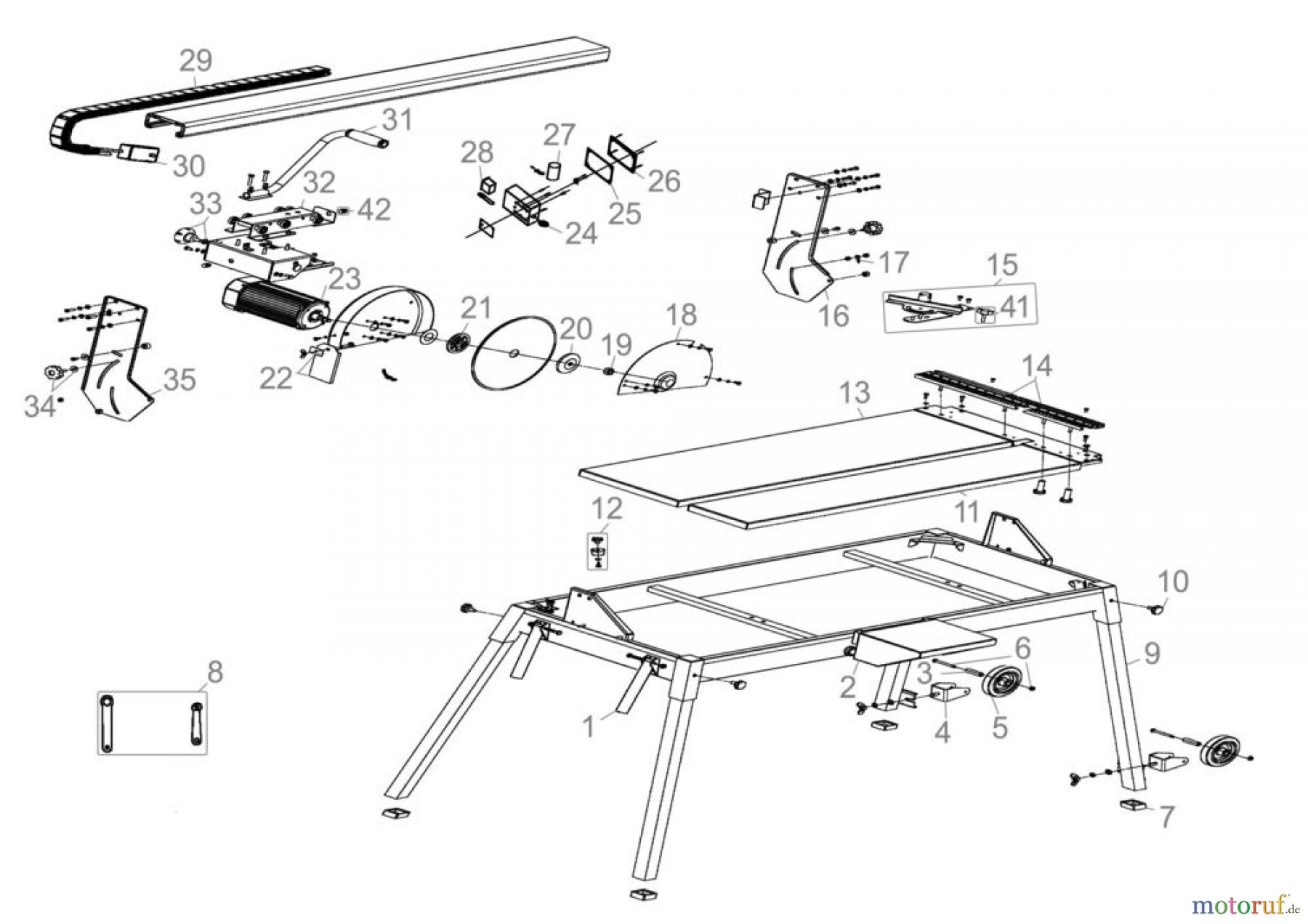  Güde Baugeräte Fliesenschneider RADIALFLIESENSCHNEIDER RFS 300 - 55376 FSL55376-01
