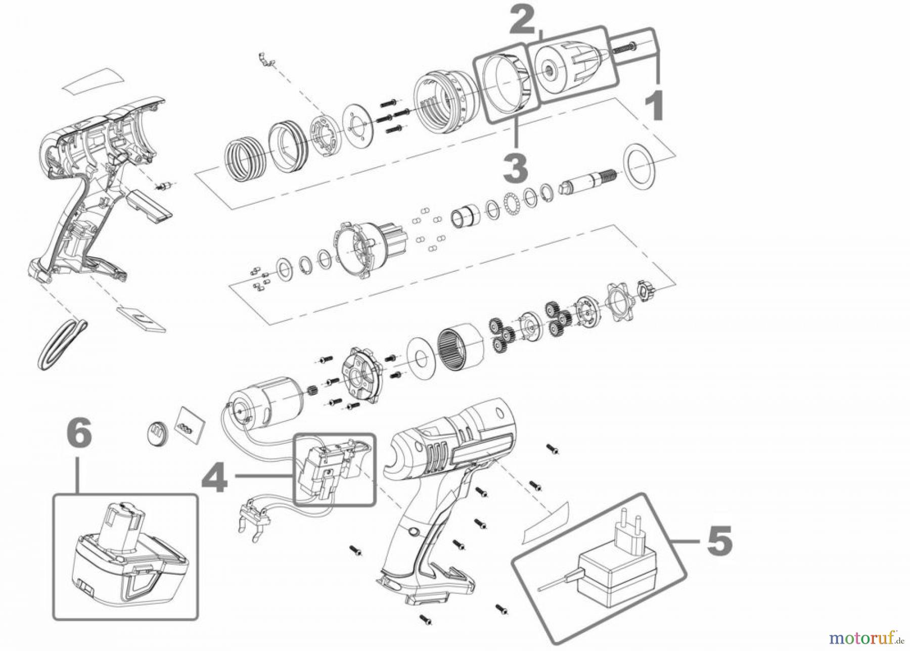  Güde Elektrowerkzeuge Akku-Werkzeuge Akku-Schrauber Akku-Bohrschrauber AKKUSCHRAUBER LI-ION 108 - 58011 FSL58011-01