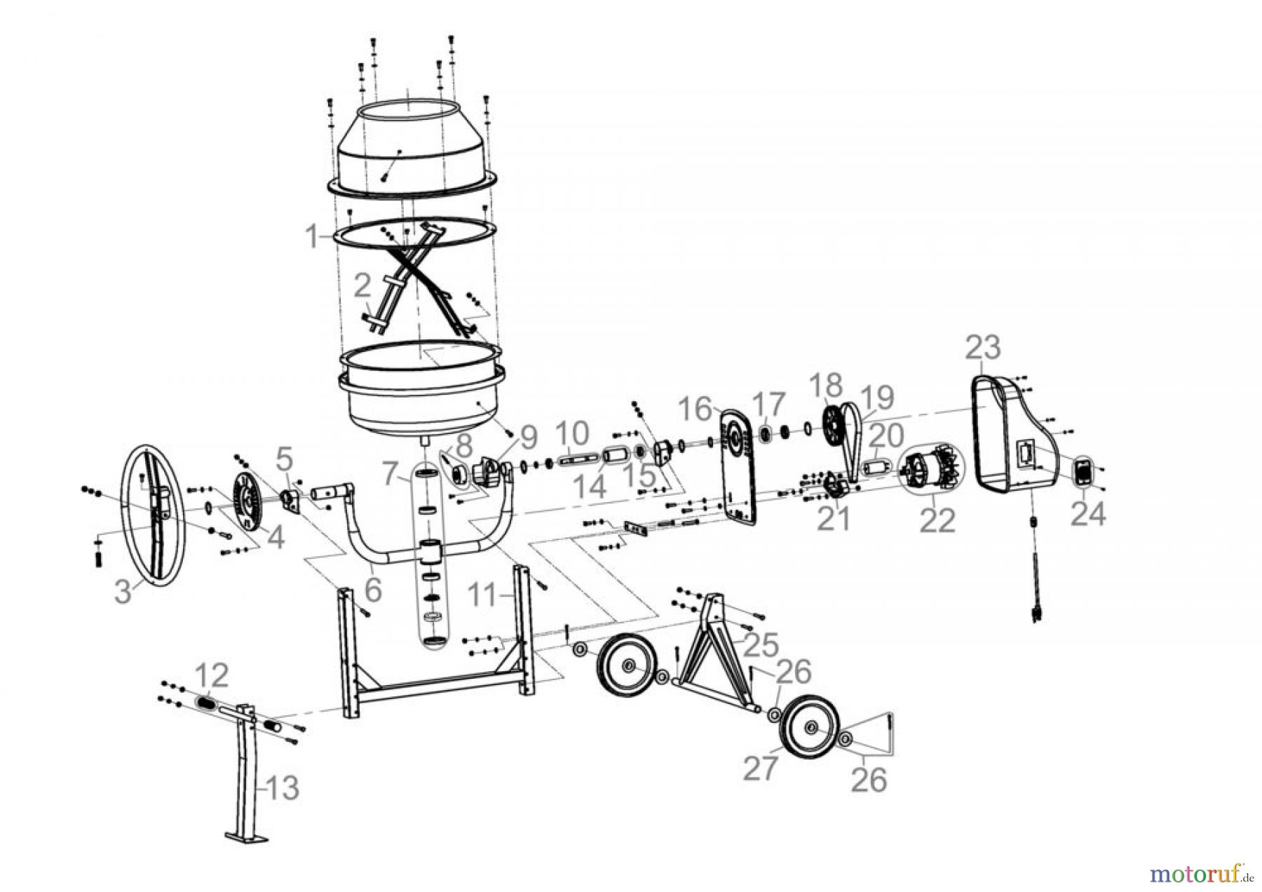 Güde Baugeräte Betonmischer BETONMISCHER GBM 140 - 55455 FSL55455-01