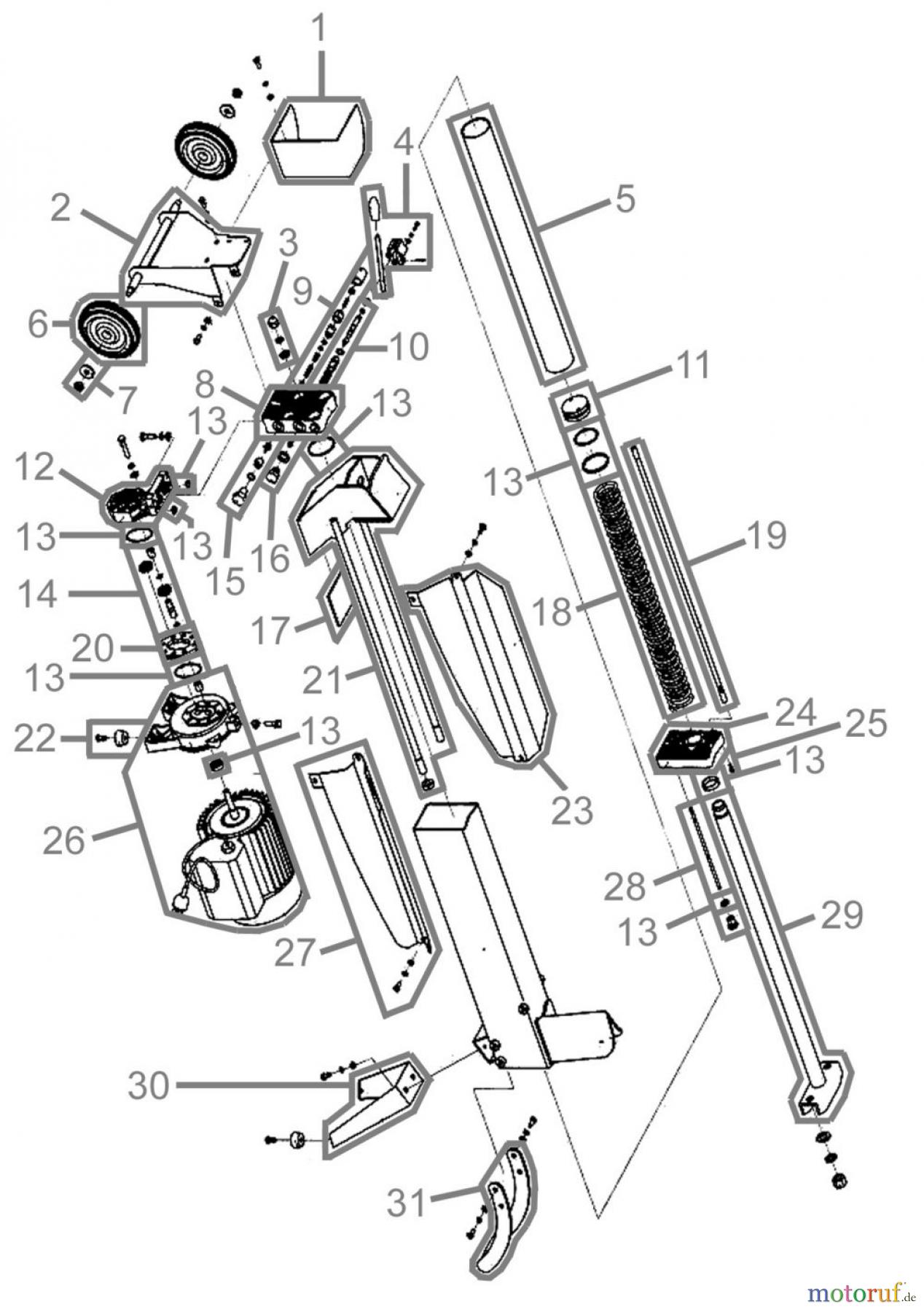  Güde Brennholzbearbeitung Holzspalter bis 7 t Spaltdruck HOLZSPALTER SPALTY W 370/4T - 94698 FSL94698-04  