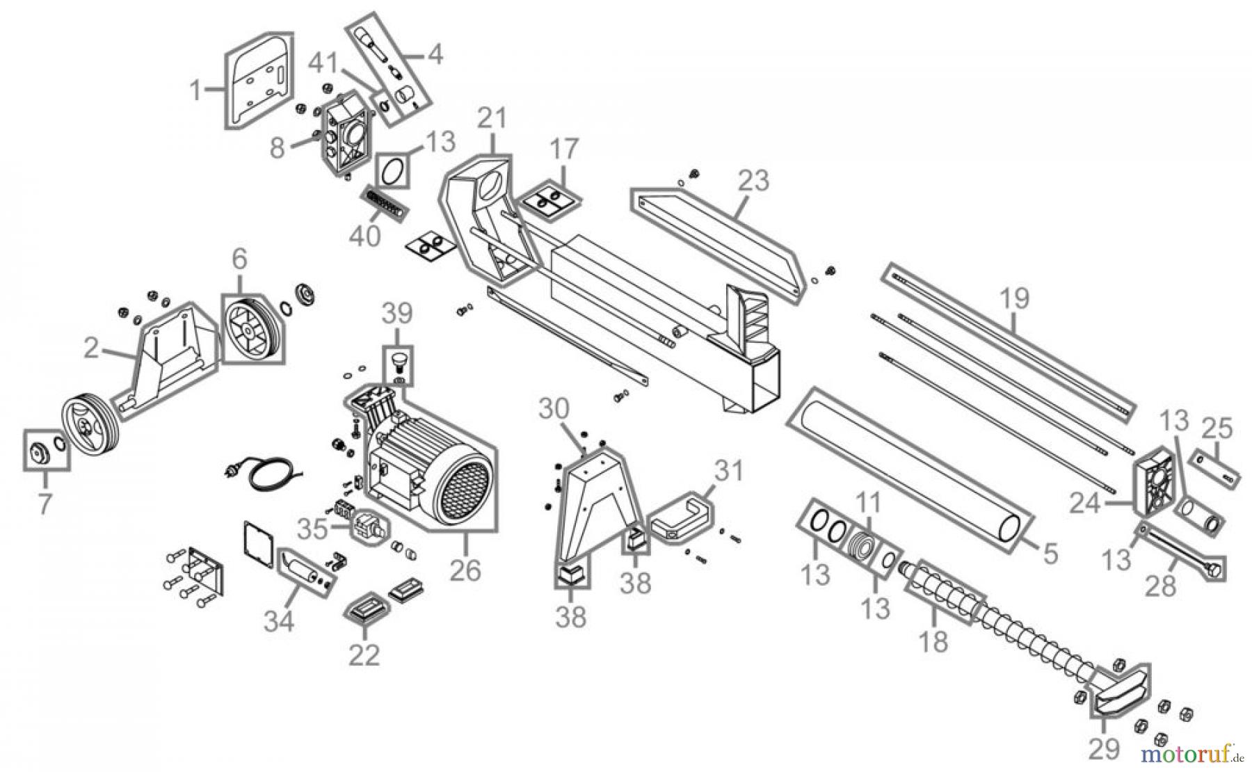  Güde Brennholzbearbeitung Holzspalter bis 7 t Spaltdruck HOLZSPALTER SPALTY W 370/4T - 94698 FSL94698-05  