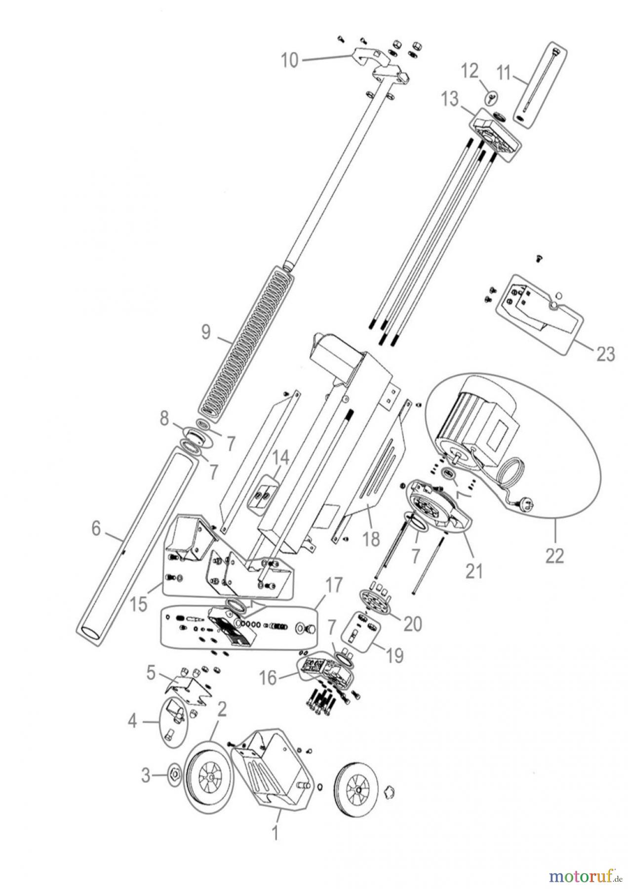  Güde Brennholzbearbeitung Holzspalter bis 7 t Spaltdruck HOLZSPALTER SPALTY W 370/4T - 94698 FSL94698-06  