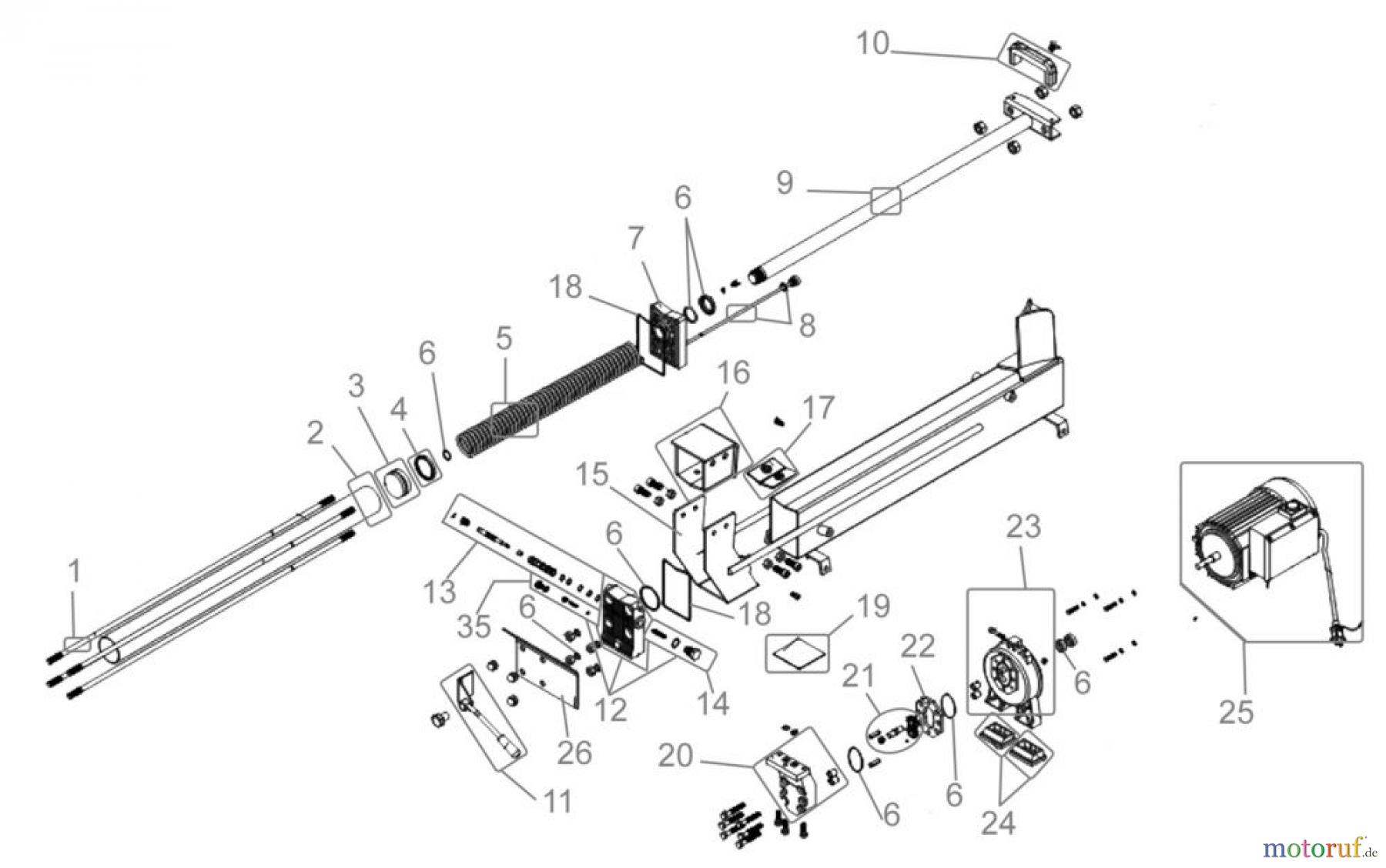 Güde Brennholzbearbeitung Holzspalter bis 7 t Spaltdruck KURZHOLZSPALTER W 520 / 5,5 T UG - 94711 FSL94711-01 Seite 1