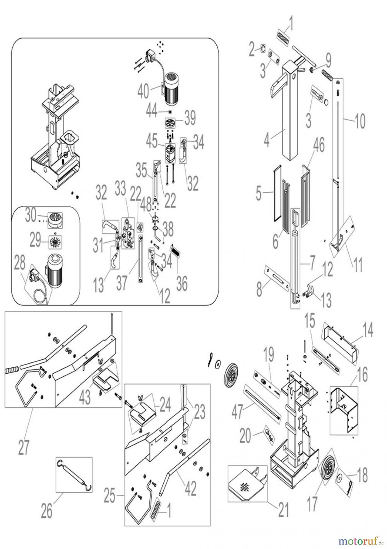 Güde Brennholzbearbeitung Holzspalter 8 bis 10 t Spaltdruck HOLZSPALTER DHH 1050 / 10 TP - 02004 FSL02004-01