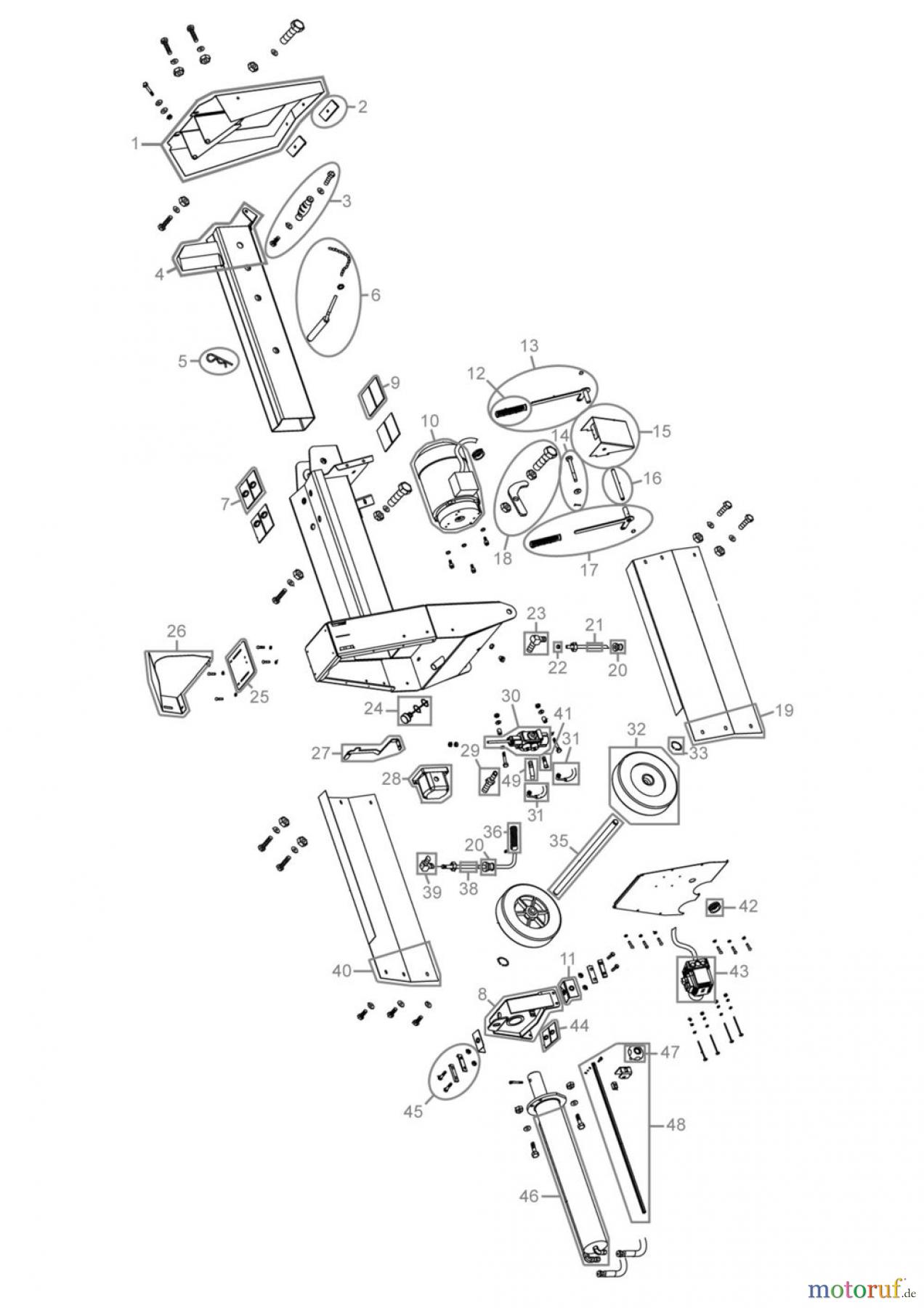 Güde Brennholzbearbeitung Holzspalter 8 bis 10 t Spaltdruck HOLZSPALTER DHH 1050/10TL - 01978 FSL01978-01